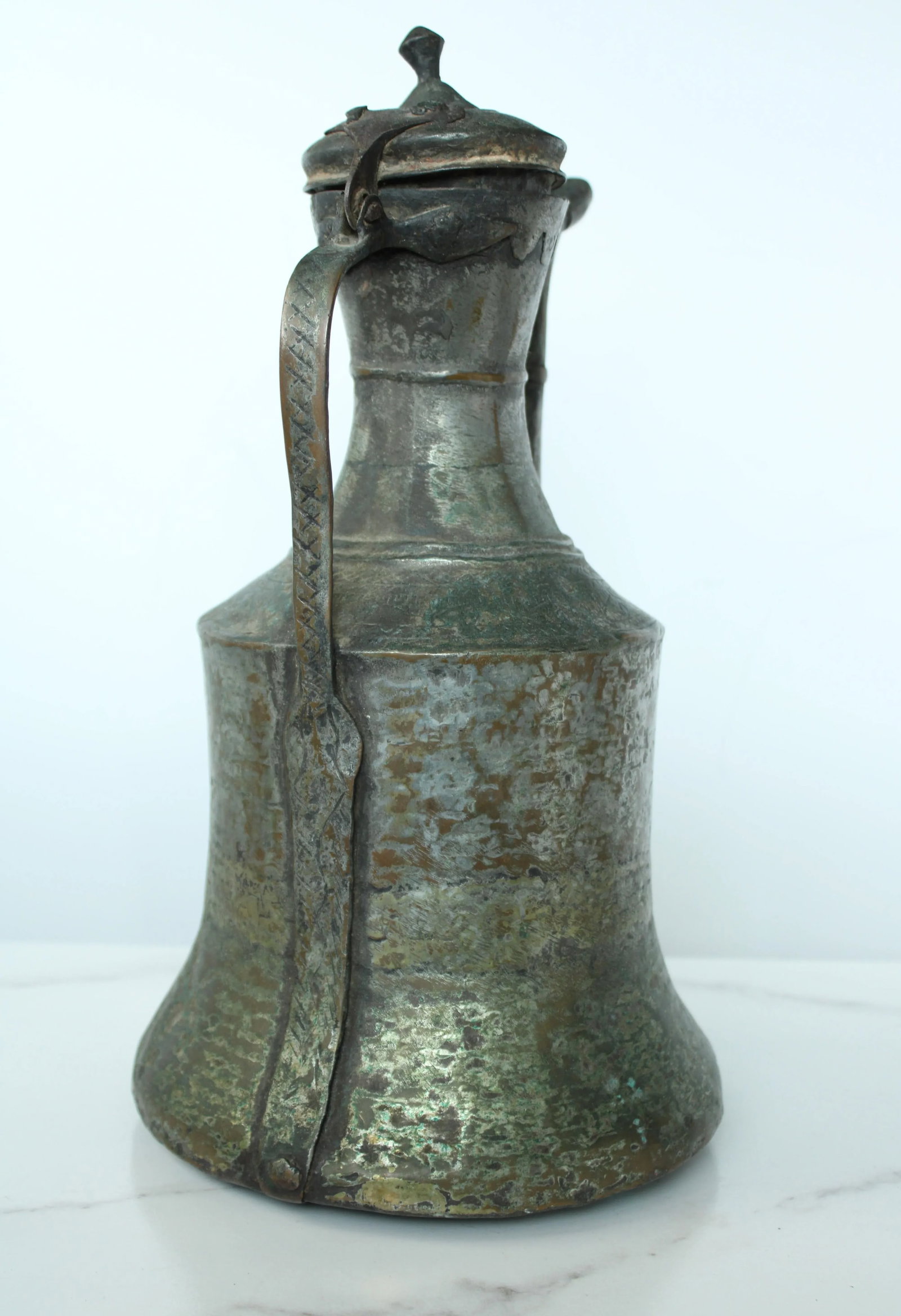 Antique Etched Copper Tinplated Chinese Decanter - 2