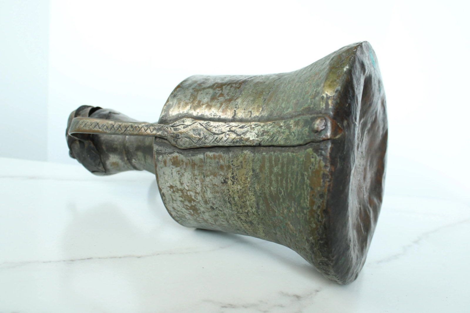 Antique Etched Copper Tinplated Chinese Decanter - 6