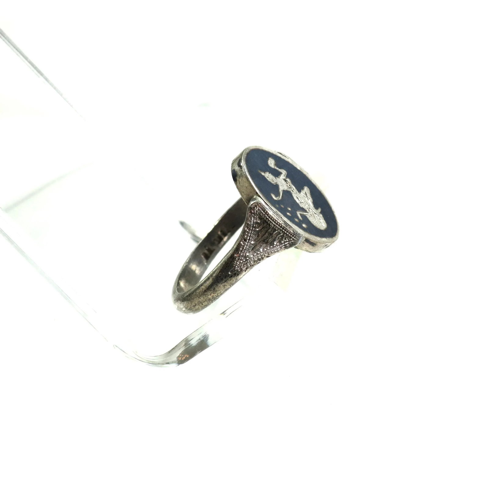Vintage Siam Sterling Art Deco Flip Ring, 1930s, Size 11.5 - 6