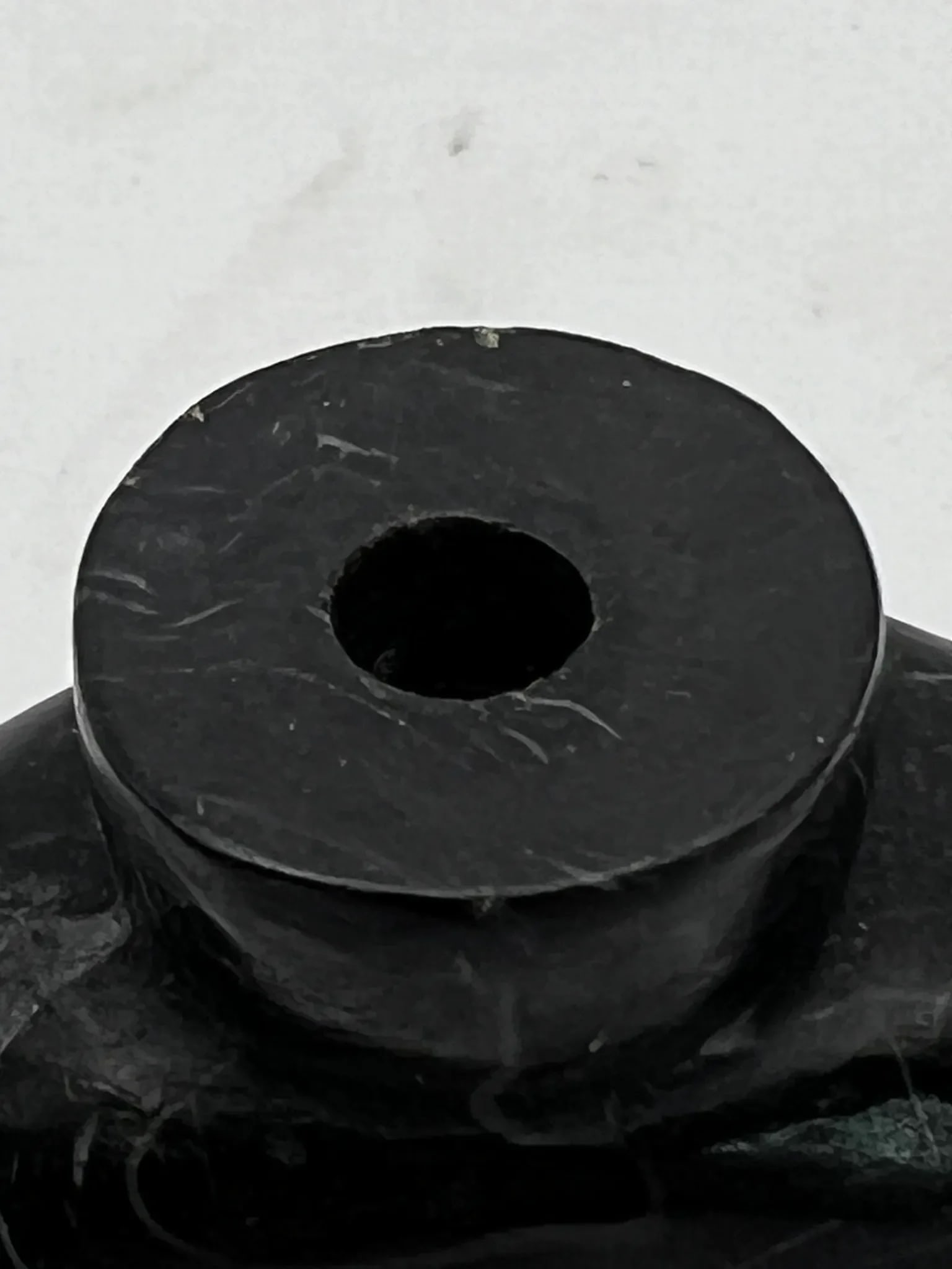 Late 20th Century Black Snuff Bottle With White Lines - 10