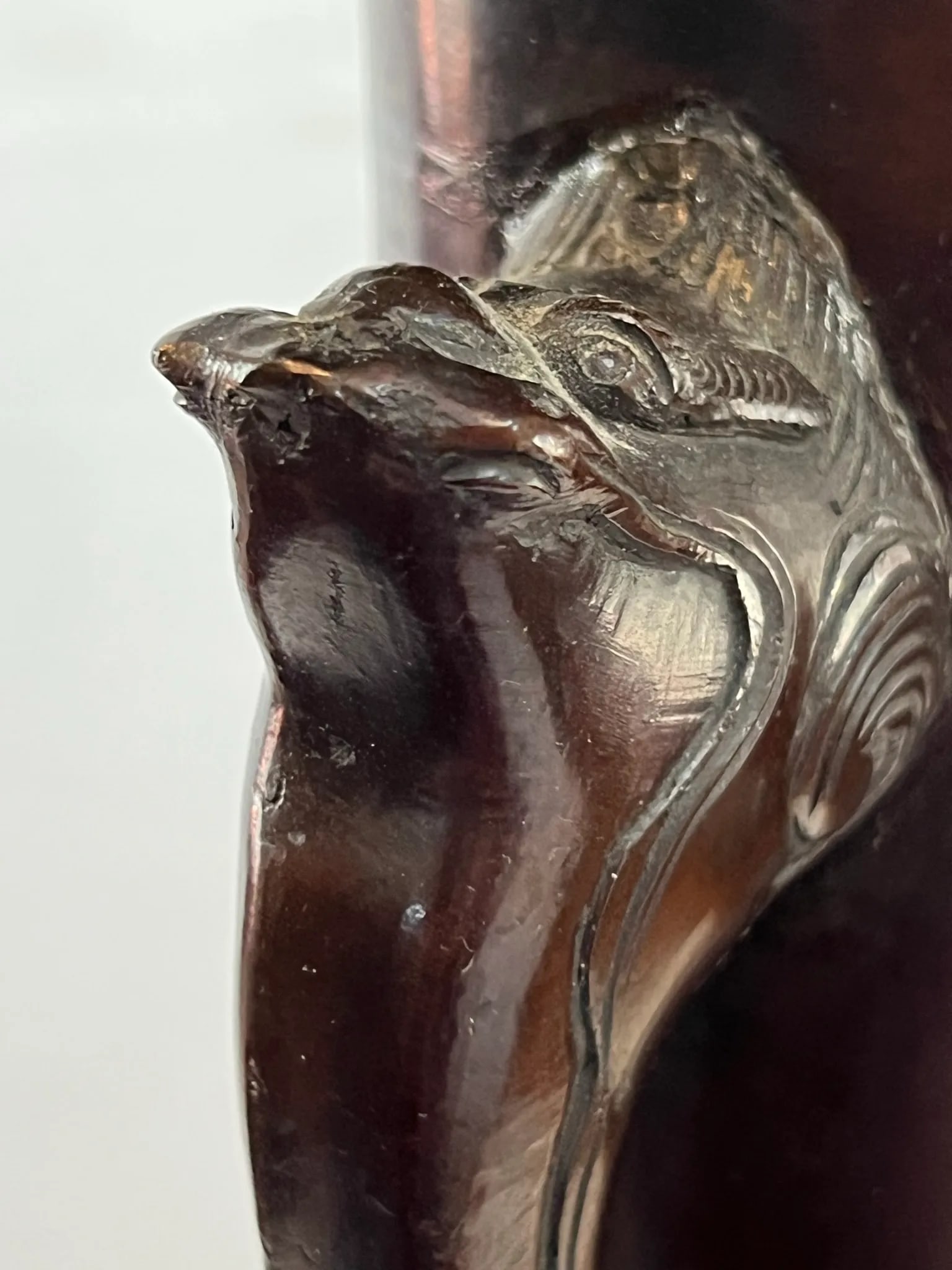 1920s Japanese Bronze Vase Made Into Lamp - 3
