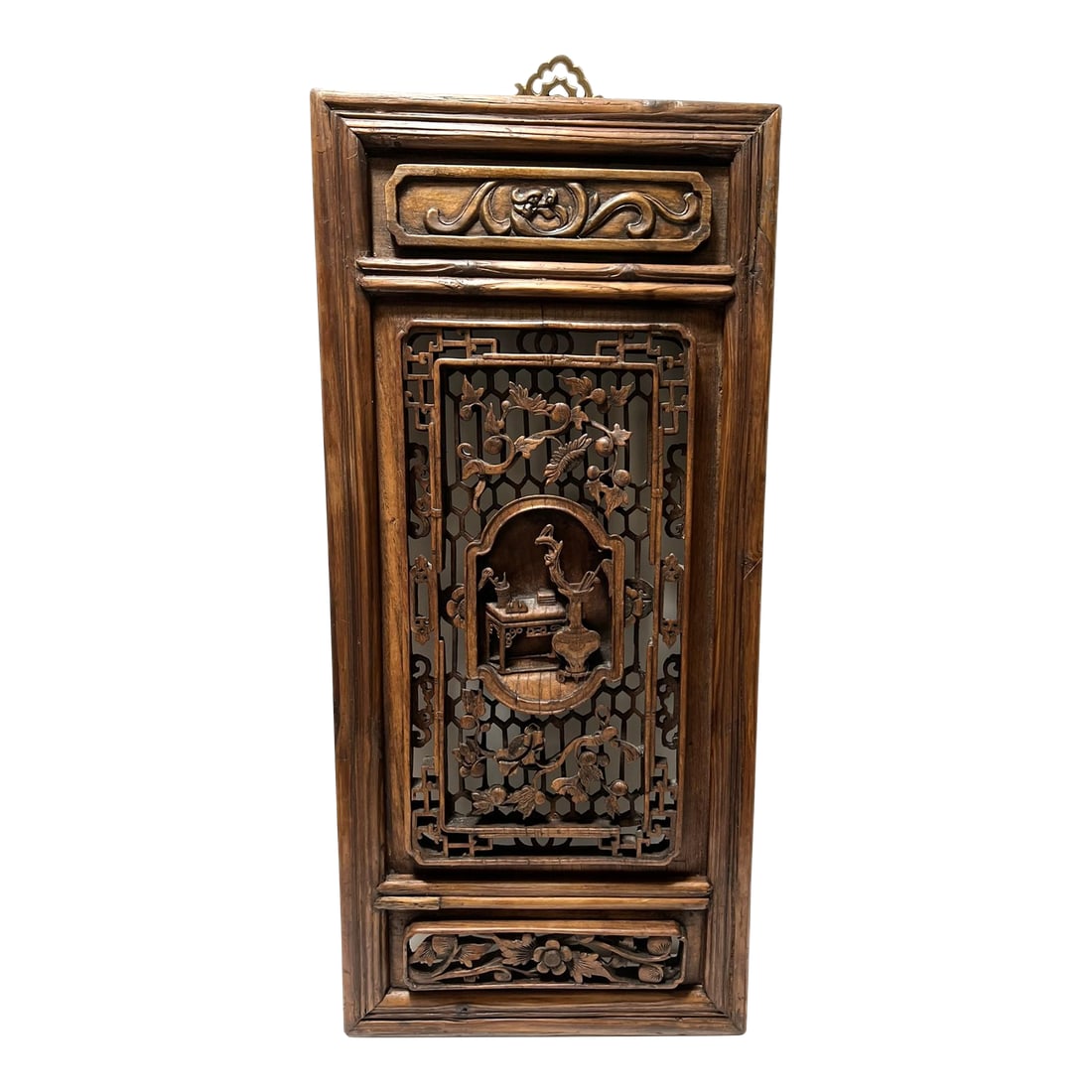 Antique Architecture Artifact Chinese Window Panel Theme of a Scholar's Studio: When Urban sprawl and infrastructure building reached ancient Chinese cities and villages in the 1980's, old buildings were demolished in favor of growth. Chinese entrepreneurs found trading