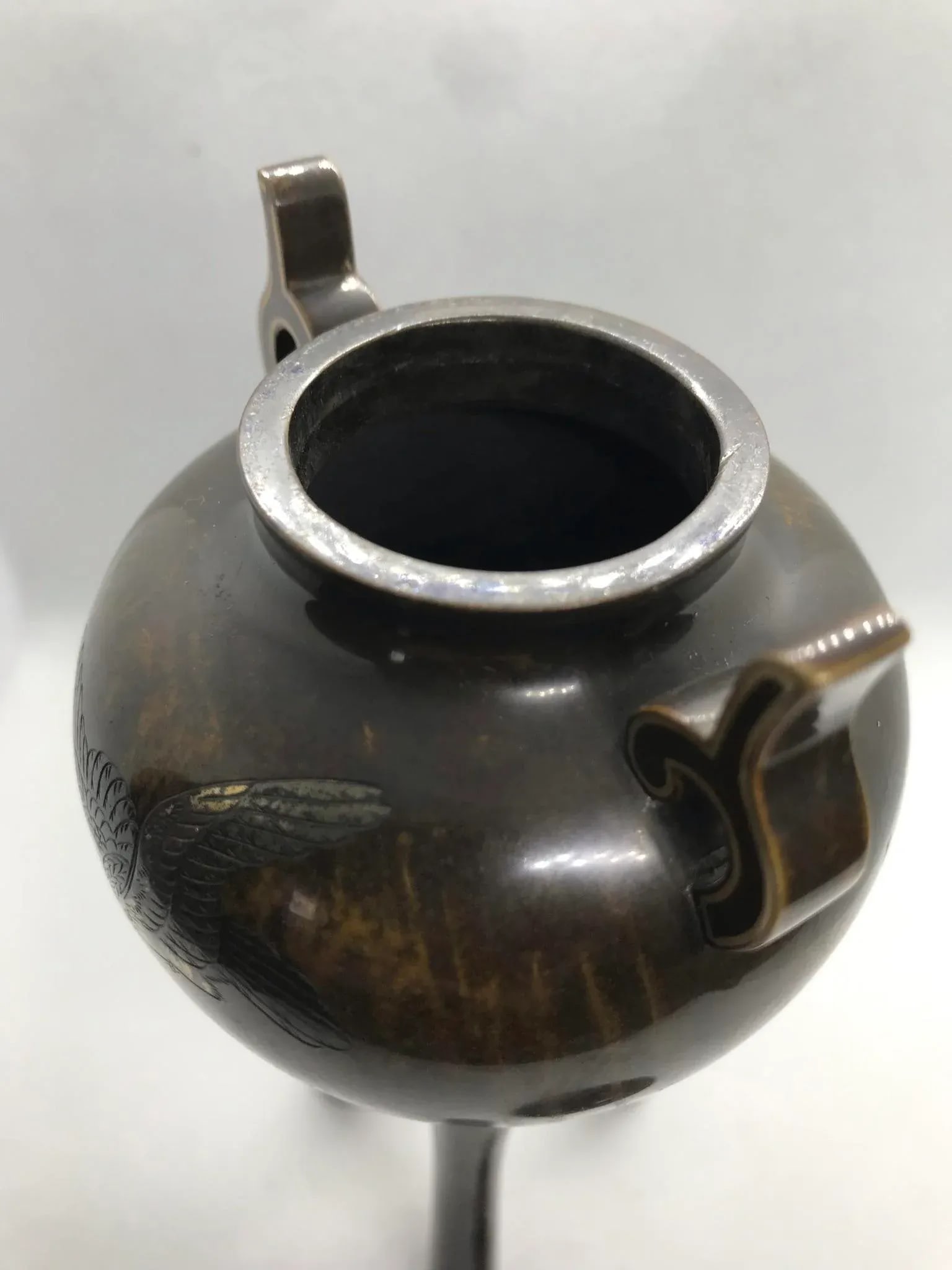 Antique Japanese Koro Tripod Incense Burner - 10