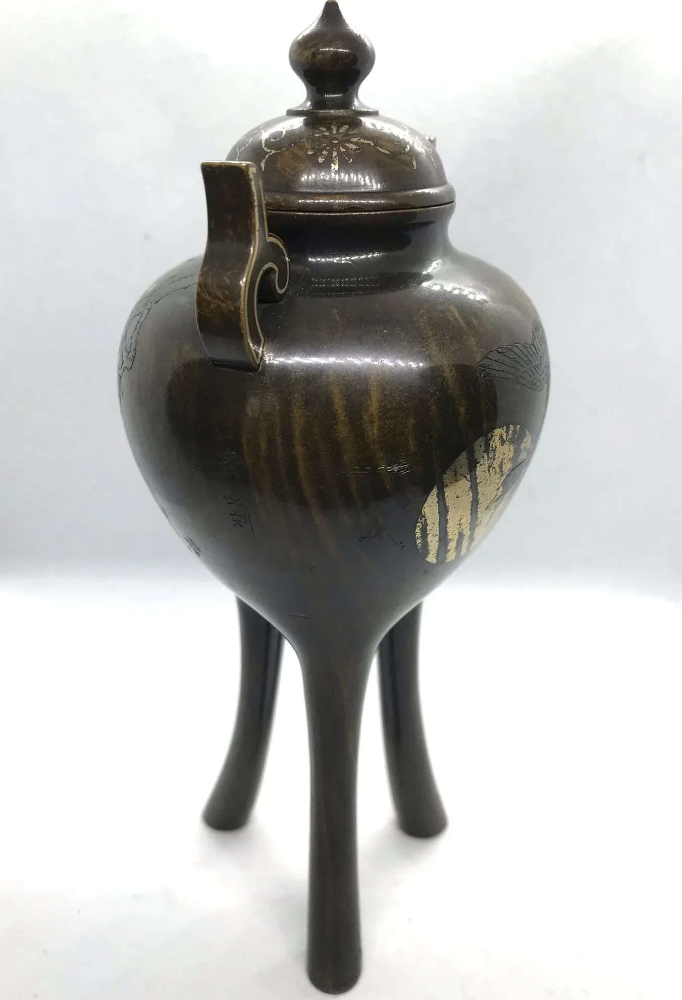 Antique Japanese Koro Tripod Incense Burner - 3
