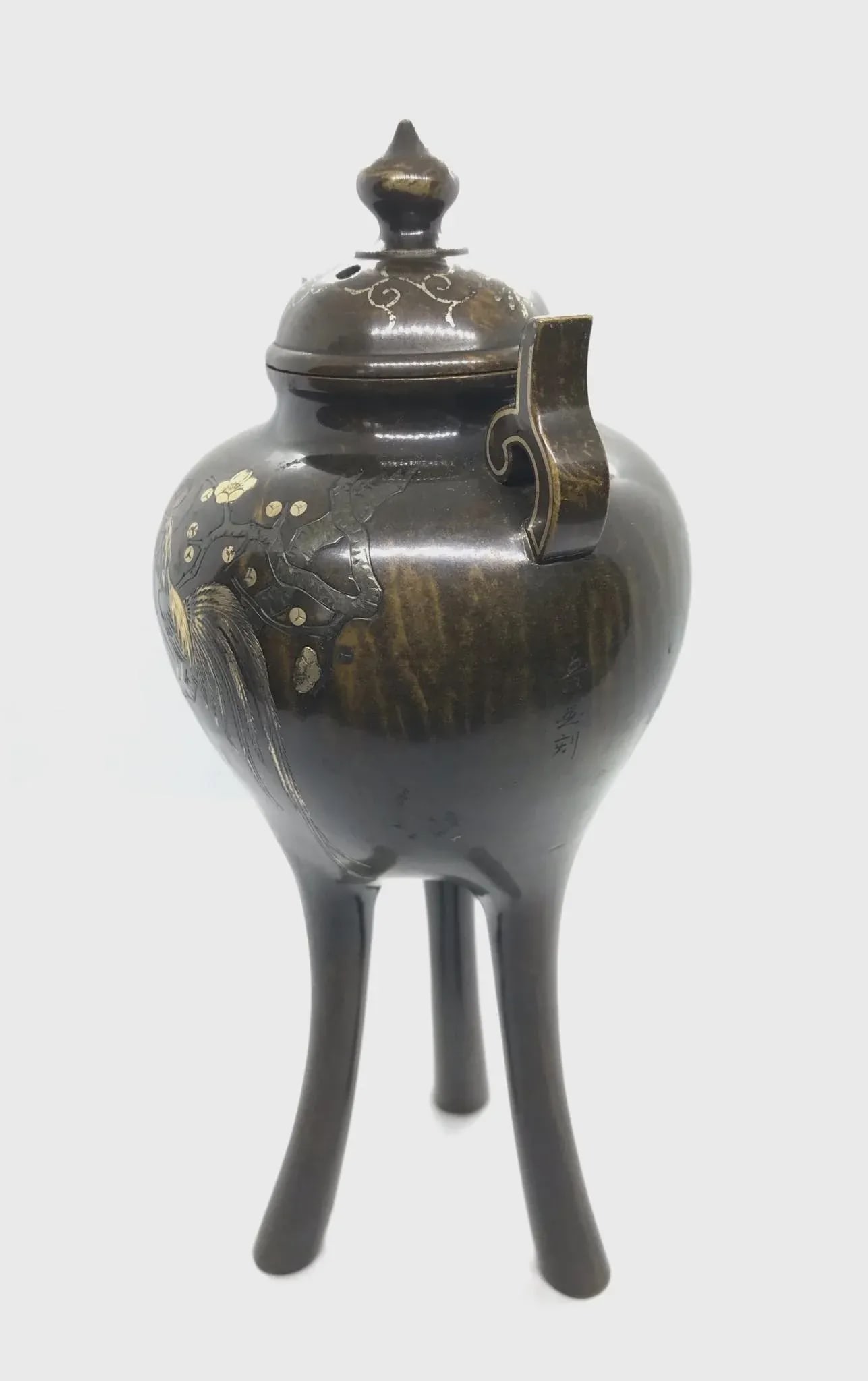 Antique Japanese Koro Tripod Incense Burner - 5