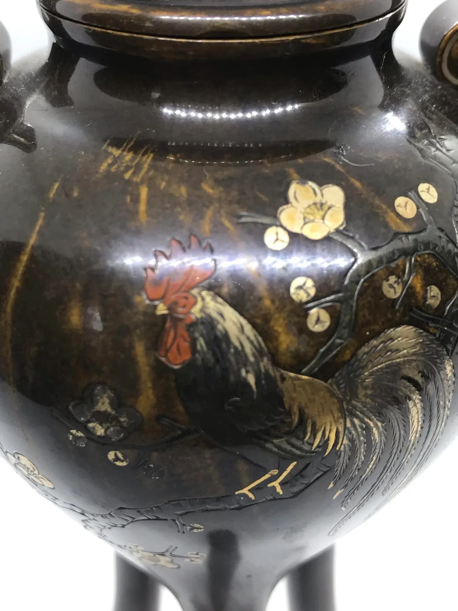 Antique Japanese Koro Tripod Incense Burner - 7