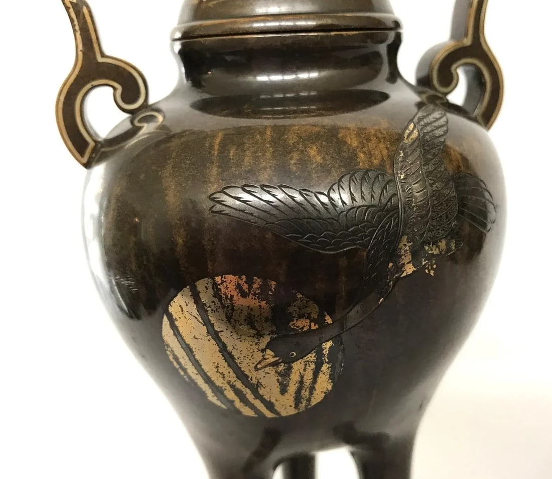 Antique Japanese Koro Tripod Incense Burner - 8
