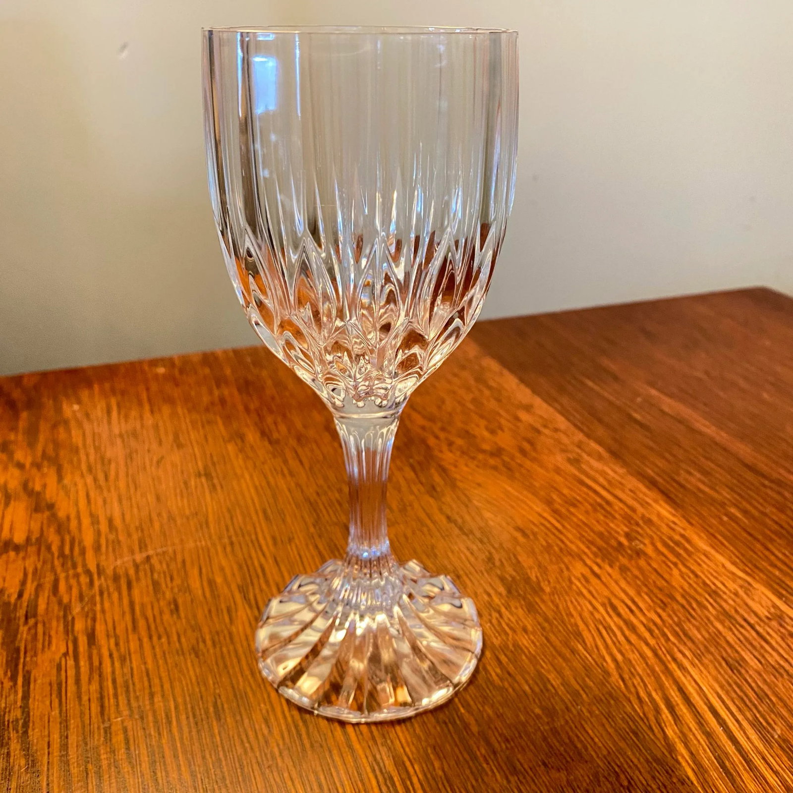 French Crystal Bretagne Fluted Stem Wine Glasses-Set of 12 - 2