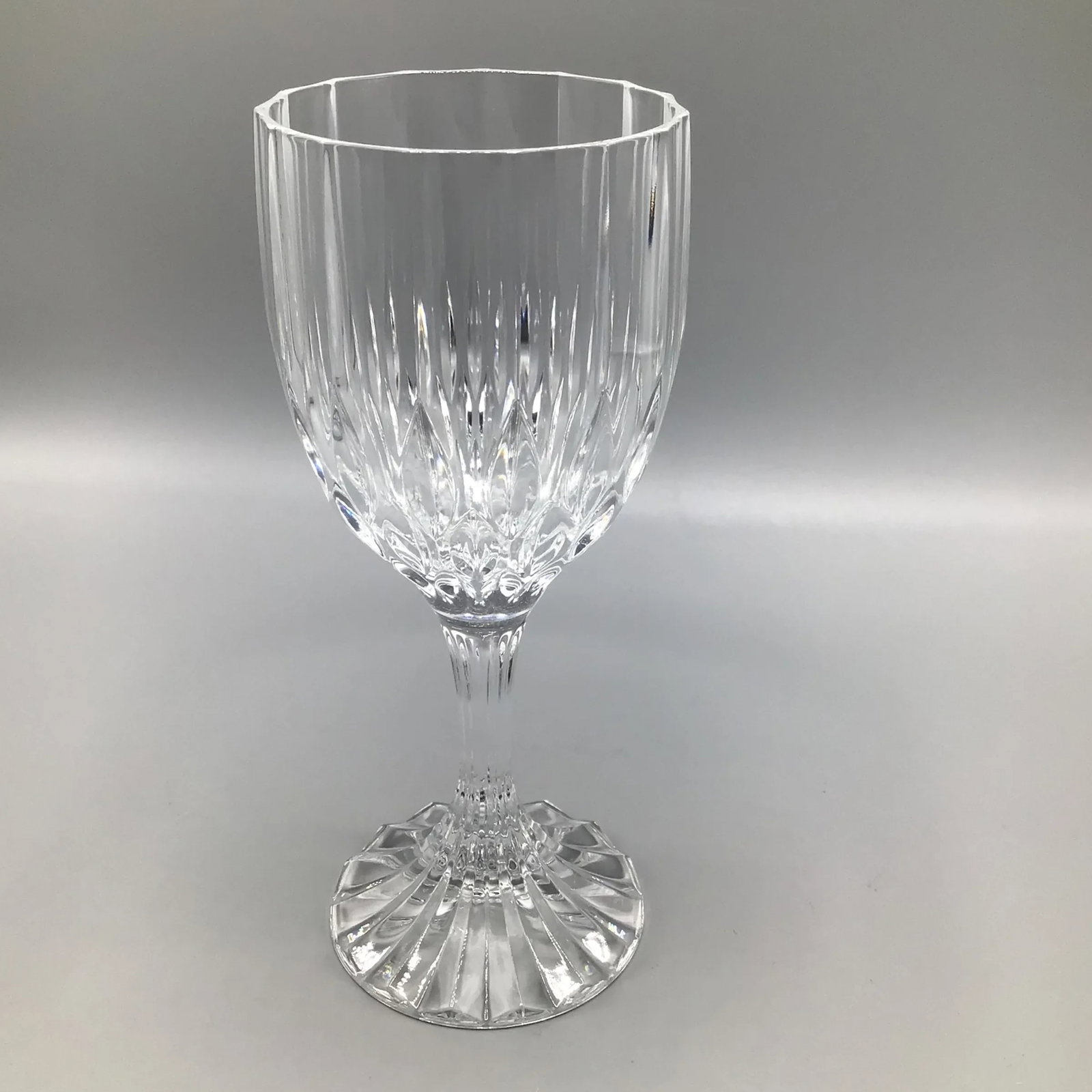 French Crystal Bretagne Fluted Stem Wine Glasses-Set of 12 - 9