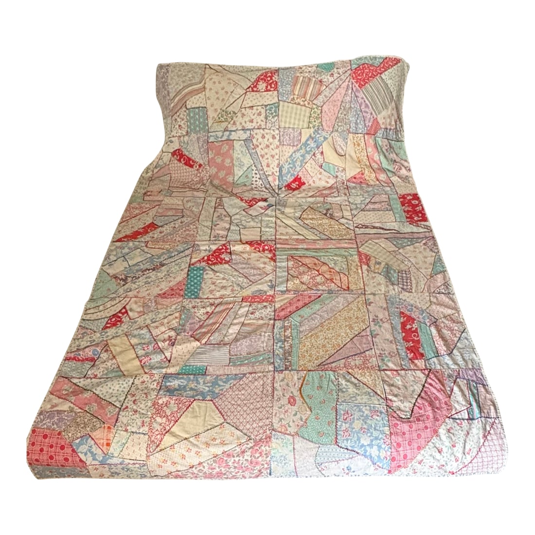 1950's-60's Boho Chic Floral Summer Crazy Quilt (1 of 9)
