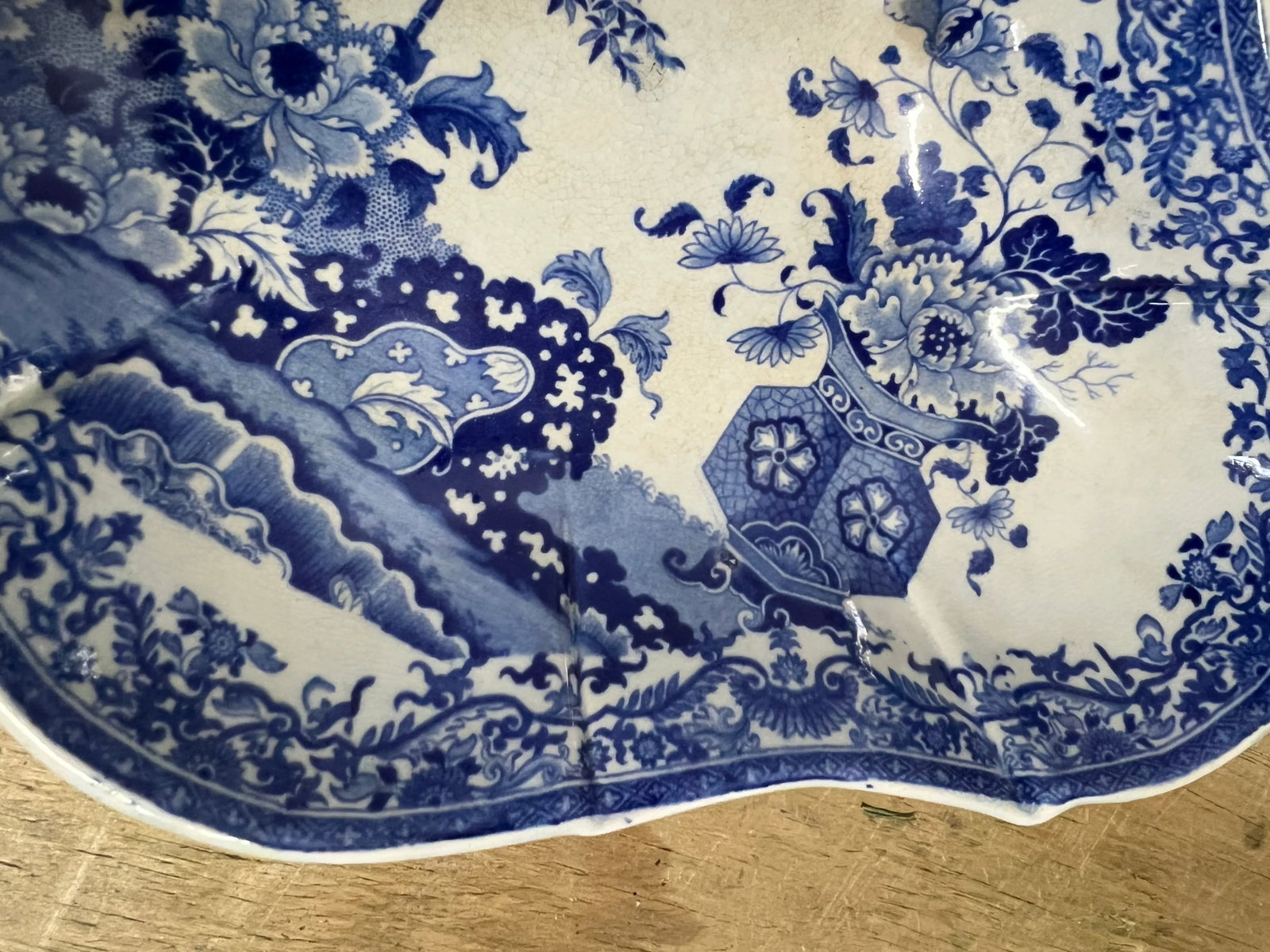 19th Century Bowl Blue and White Devonian Shape Bowls- Pair of 2 - 3