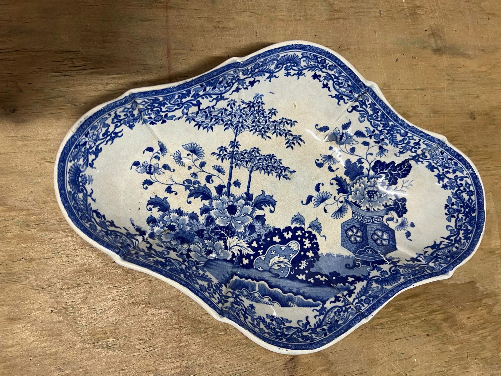 19th Century Bowl Blue and White Devonian Shape Bowls- Pair of 2 - 5