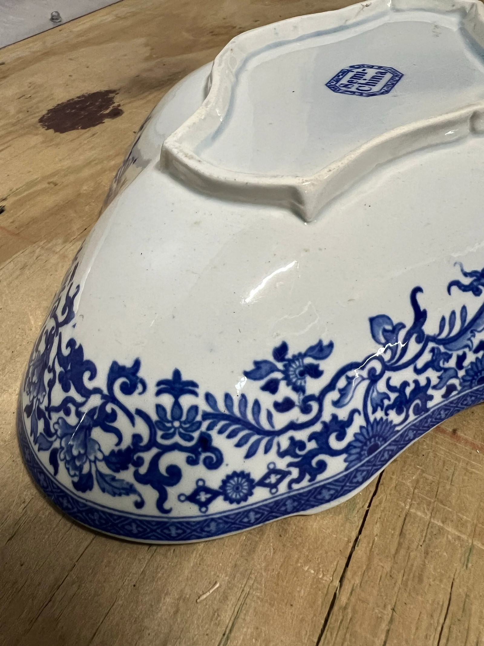 19th Century Bowl Blue and White Devonian Shape Bowls- Pair of 2 - 9