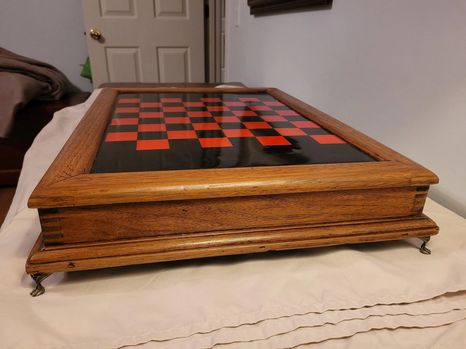 Late 19th Century Chess/Checkers Game Board With Storage - 2