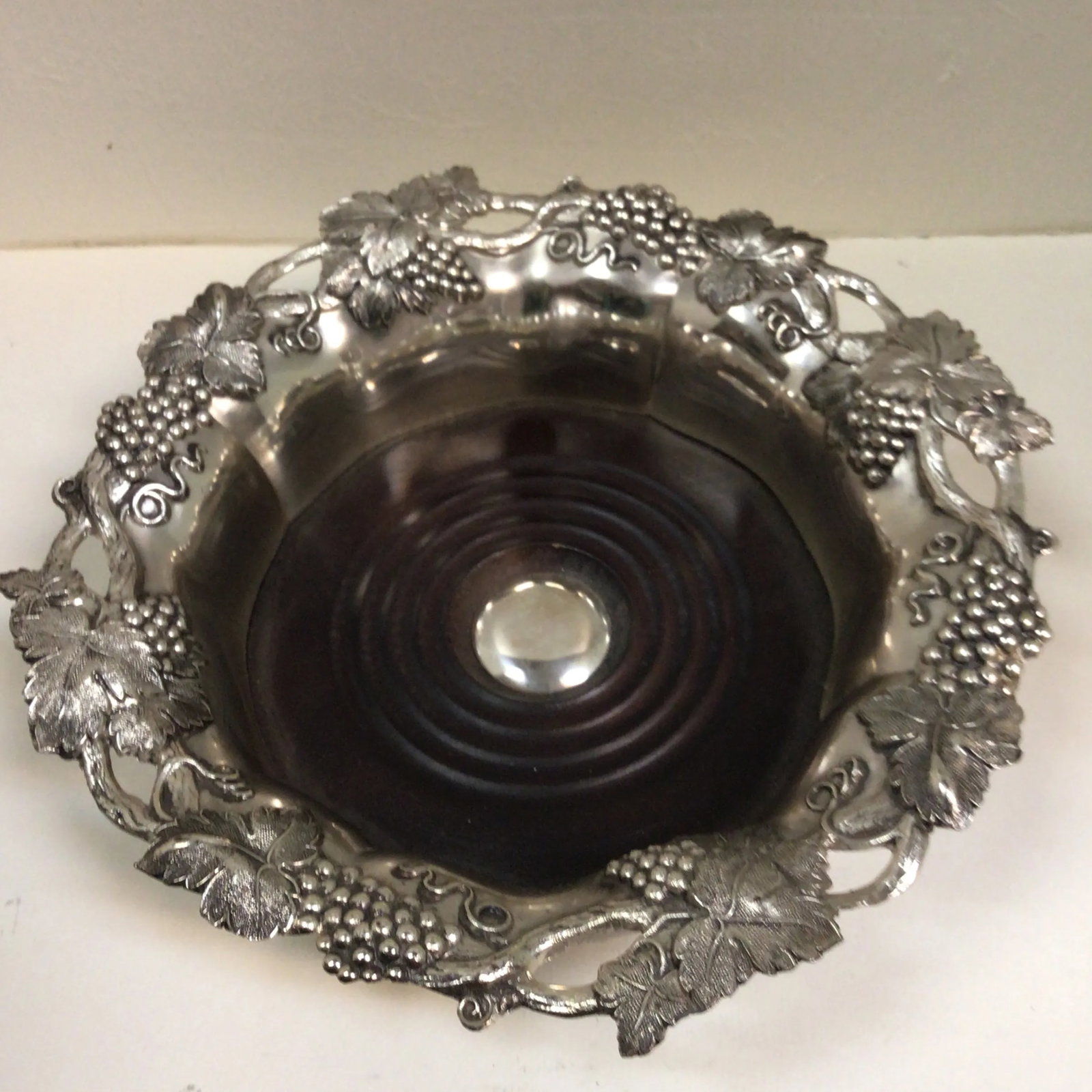 Sheffield Silver Plated Wine Bottle Coasters,1 Italian Pewter Coaster, 1 Author Court Wine Bottle Co - 10