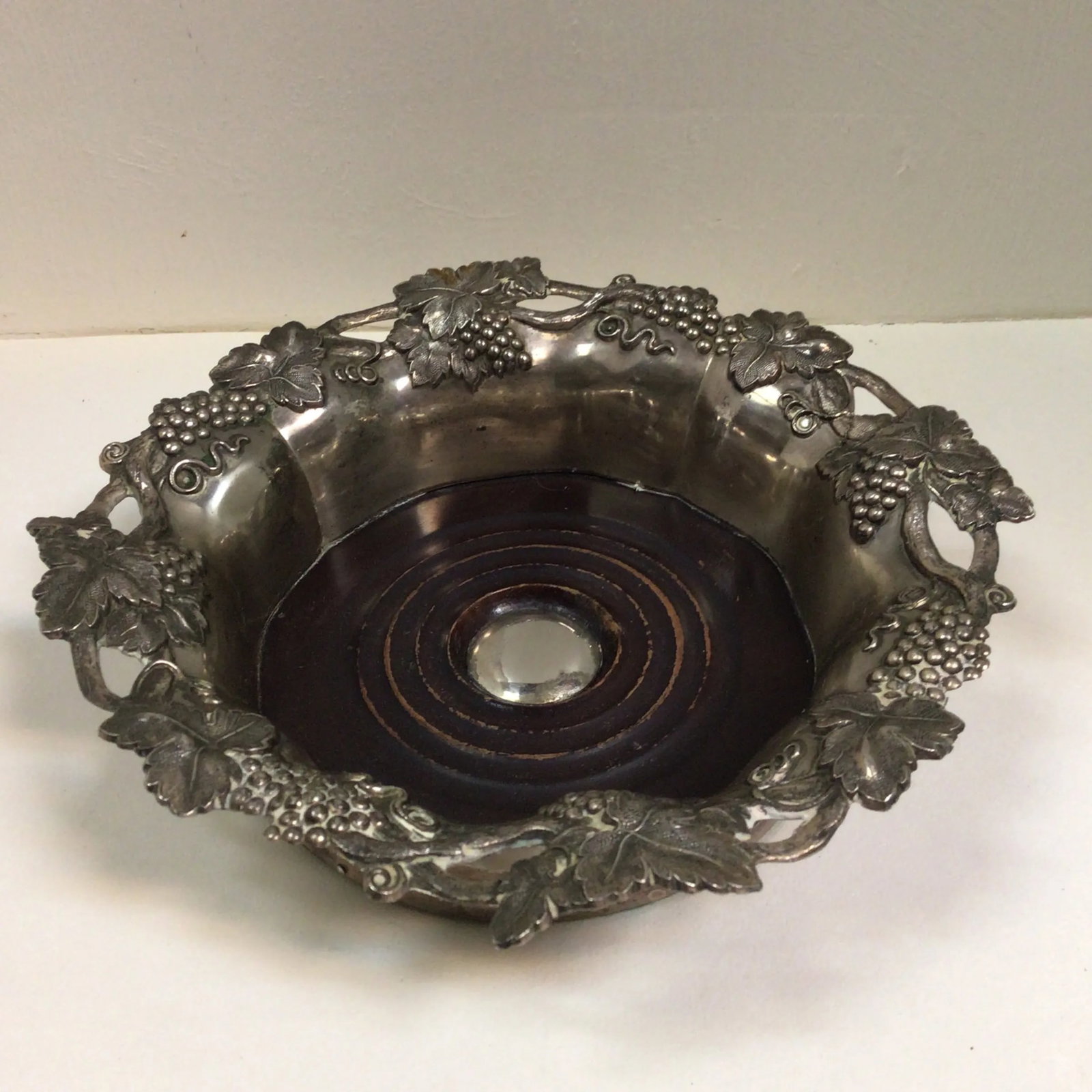 Sheffield Silver Plated Wine Bottle Coasters,1 Italian Pewter Coaster, 1 Author Court Wine Bottle Co - 4