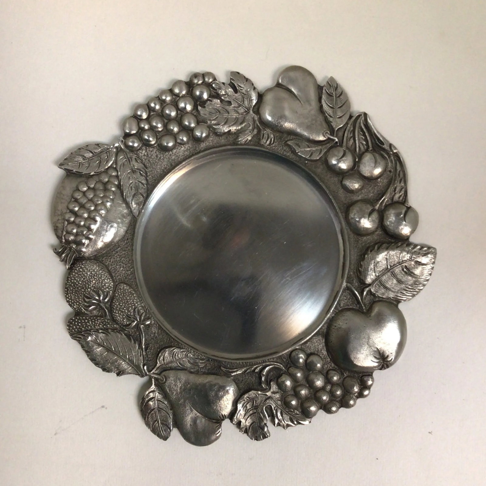 Sheffield Silver Plated Wine Bottle Coasters,1 Italian Pewter Coaster, 1 Author Court Wine Bottle Co - 8