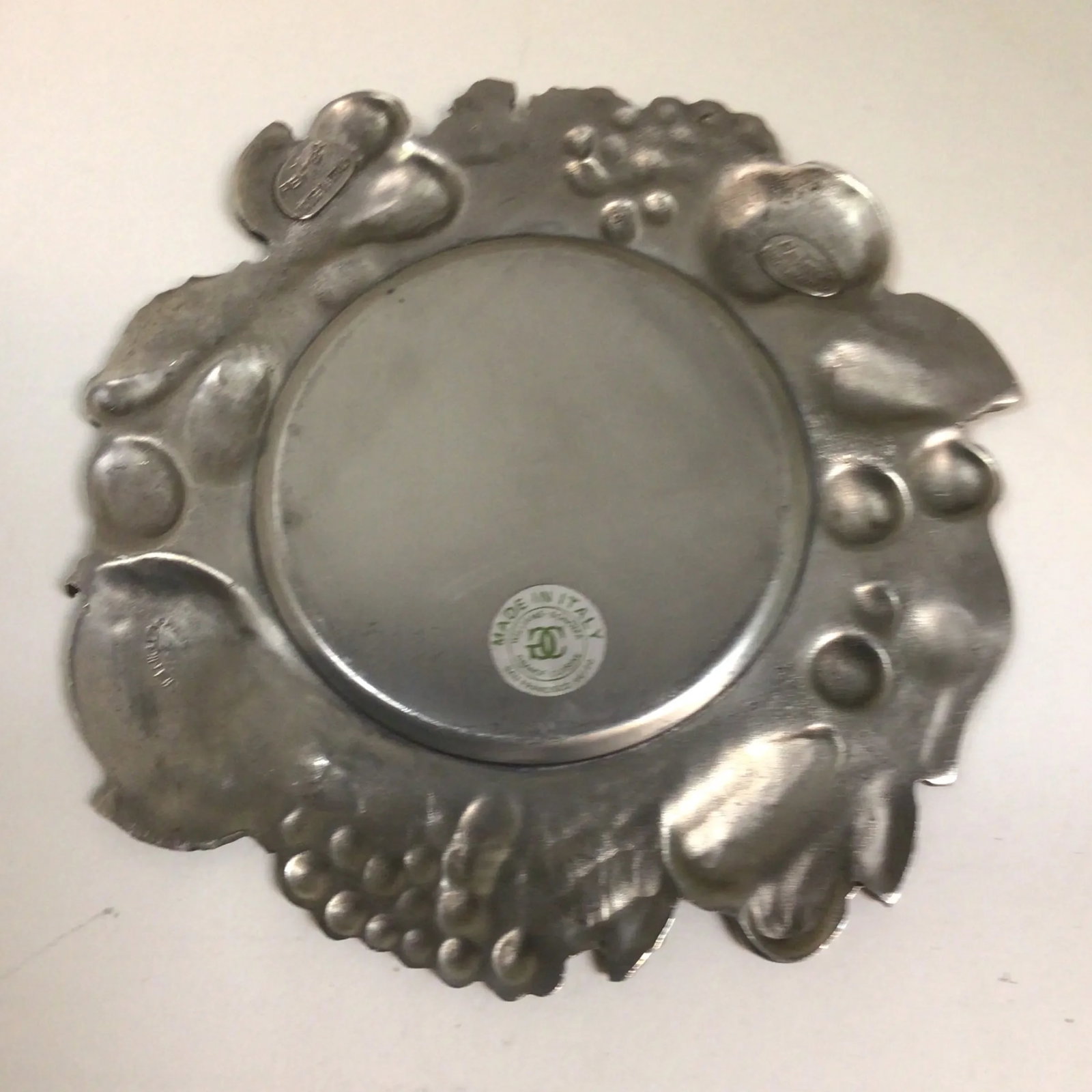 Sheffield Silver Plated Wine Bottle Coasters,1 Italian Pewter Coaster, 1 Author Court Wine Bottle Co - 9