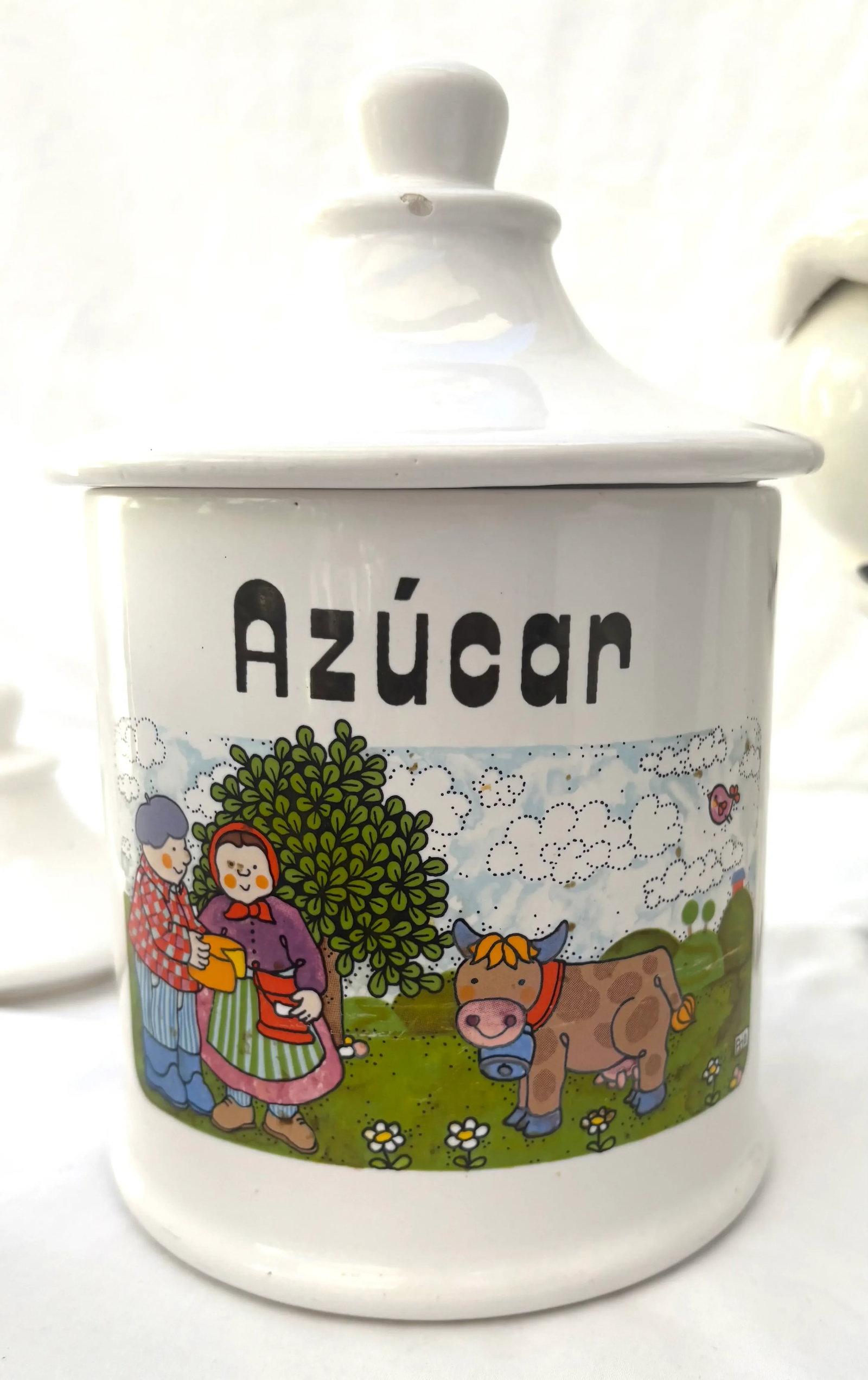 1980s Mexican Folk Art Hand Painted Ceramic Canisters With Lids, Signed by Artist - Set of 3 - 5