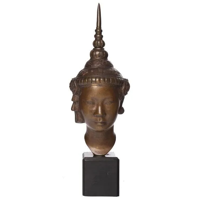 Midcentury Southeast Asian Figural Cast Metal Sculpture - 8