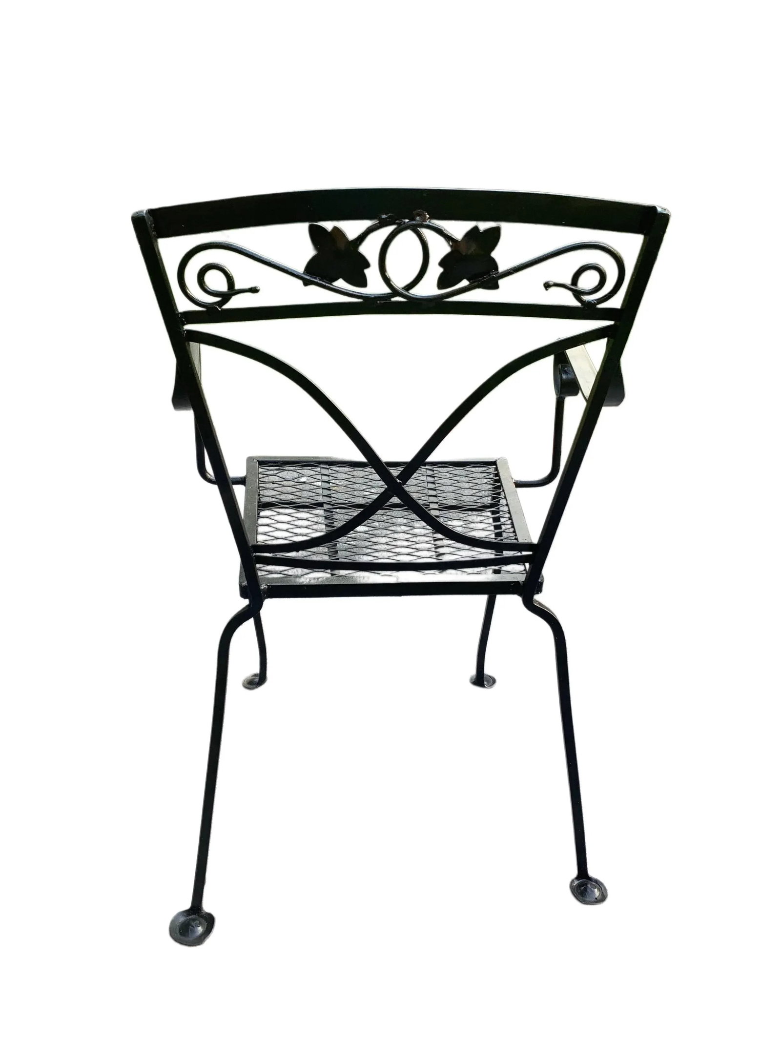 Vintage Salterini Wrought Iron Outdoor Patio Dining Chair, Attributed - 2