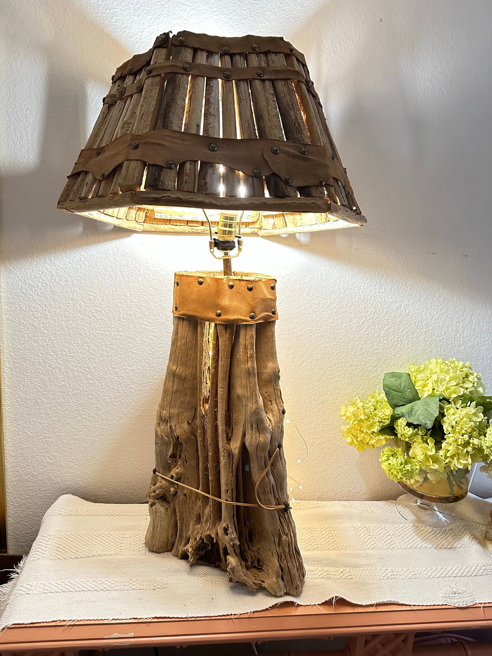 Saguaro Cactus Table Lamp & Hand Crafted Shade - 7