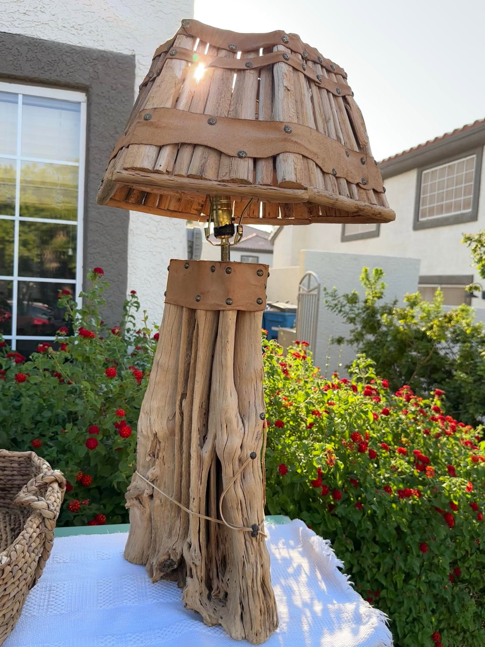 Saguaro Cactus Table Lamp & Hand Crafted Shade - 8