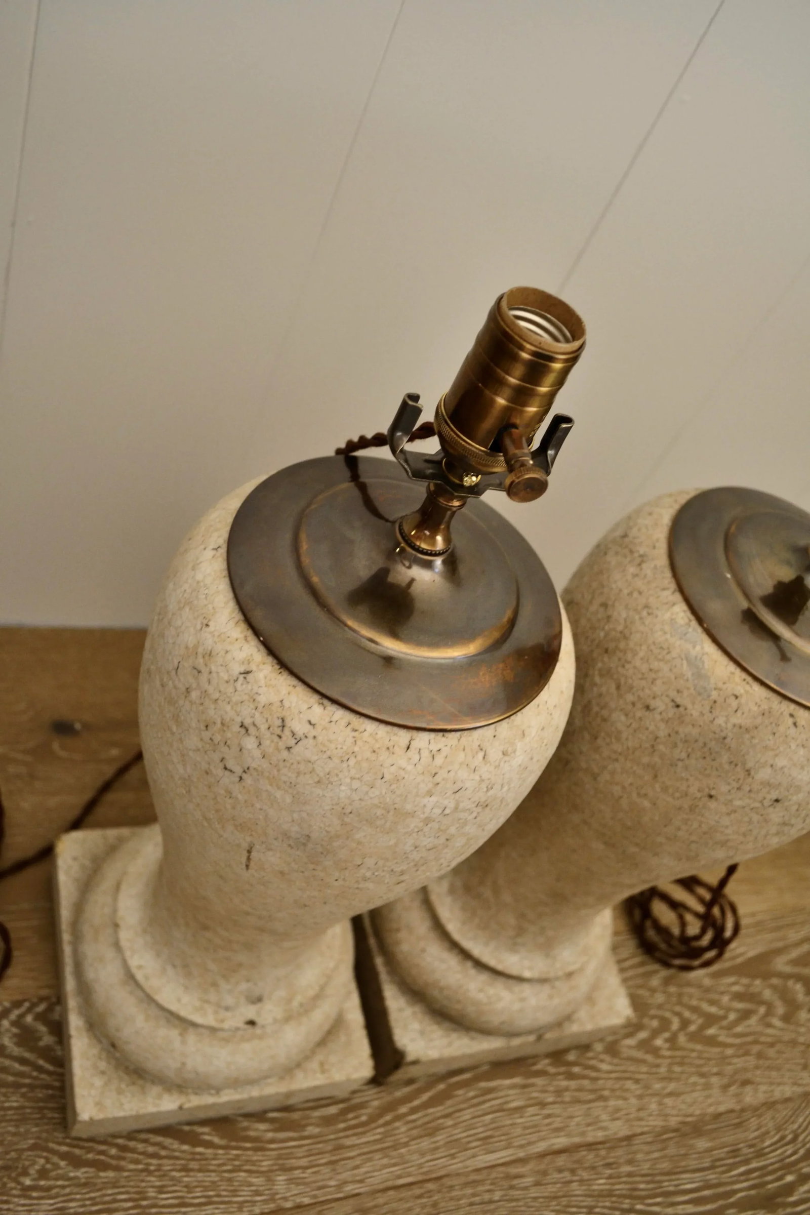 Antique Architectural Stone Balustrade Lamps - A Pair - 2