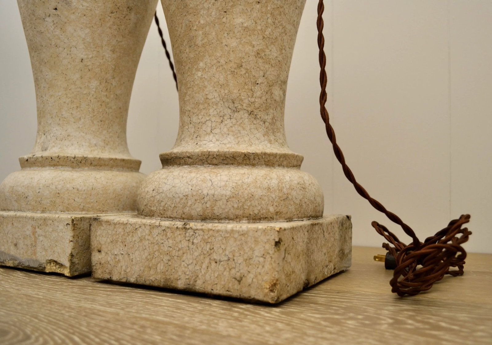 Antique Architectural Stone Balustrade Lamps - A Pair - 3