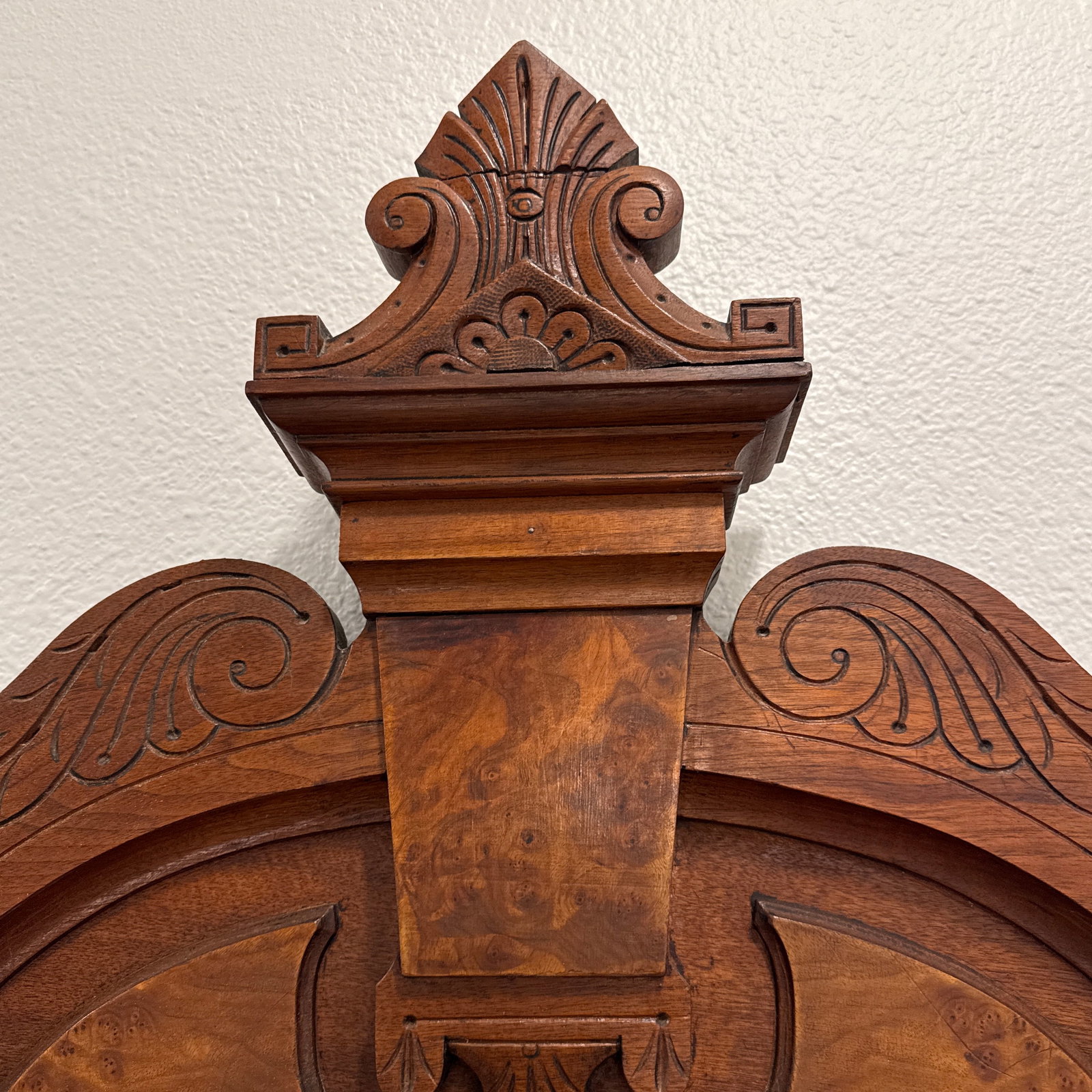 Victorian Eastlake-Style Carved Walnut Wall Mirror With Shelves & Storage Boxes - 3