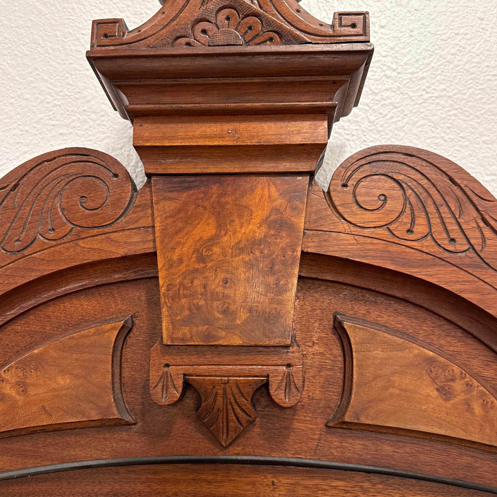 Victorian Eastlake-Style Carved Walnut Wall Mirror With Shelves & Storage Boxes - 4