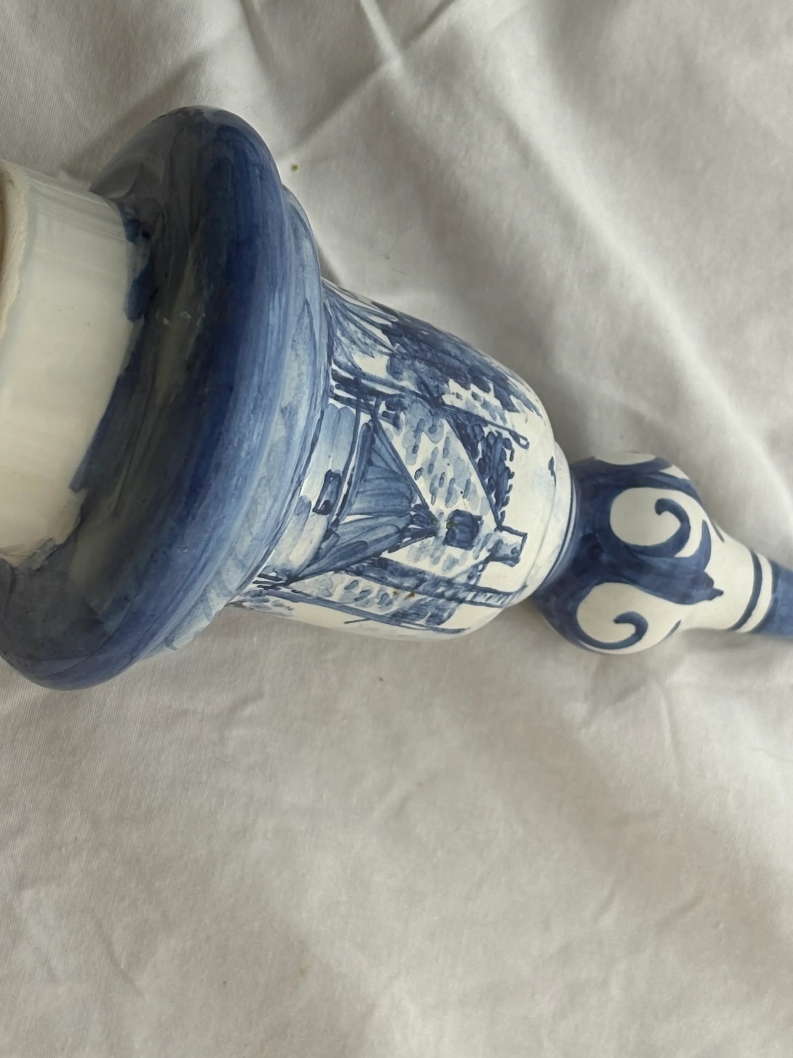 Tall Early 20th Century Delft Covered Jar - 10