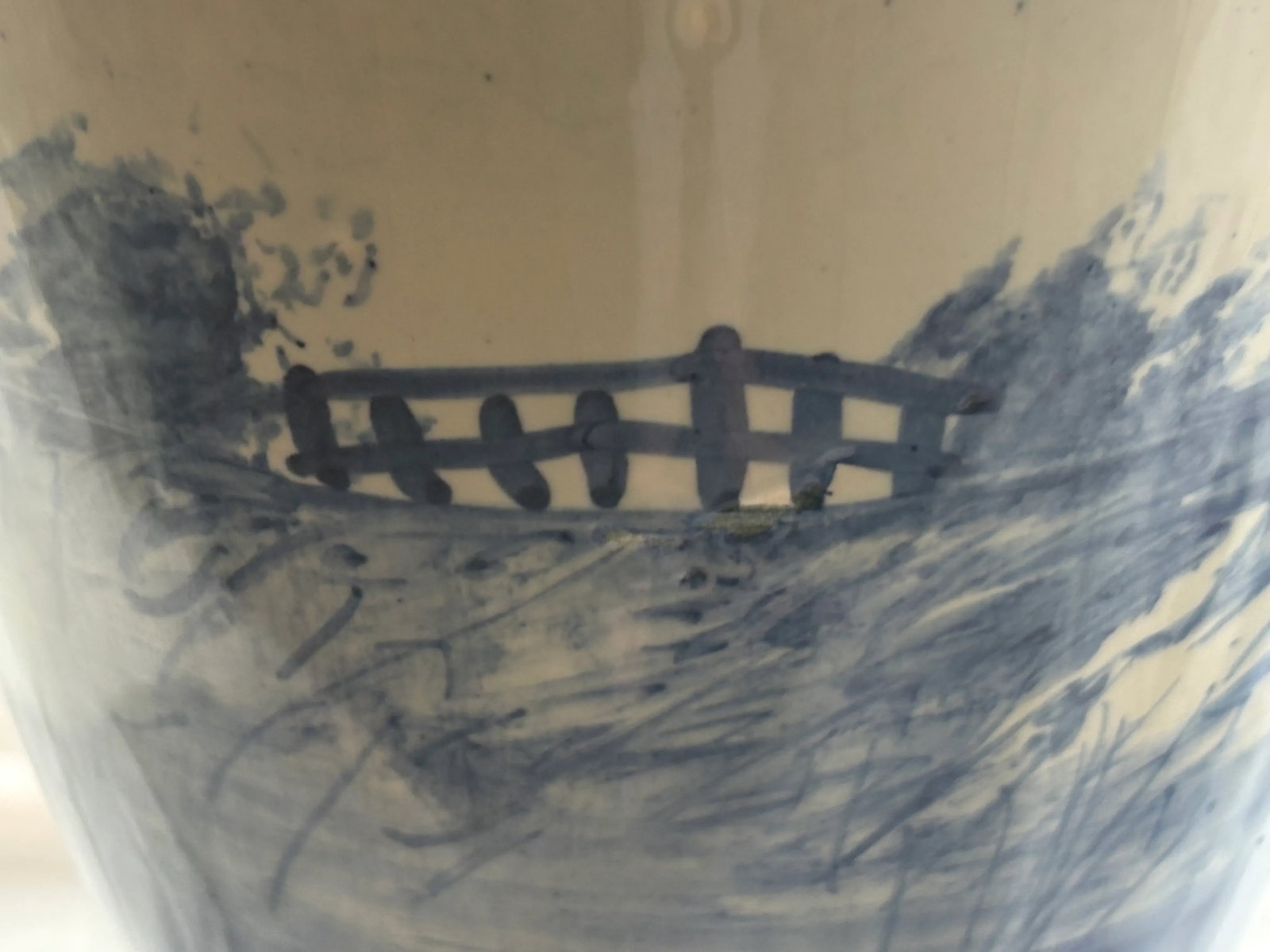 Tall Early 20th Century Delft Covered Jar - 6