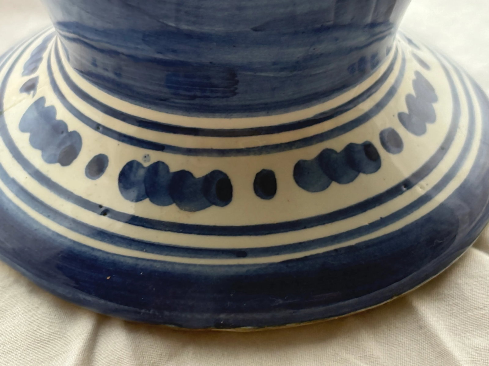 Tall Early 20th Century Delft Covered Jar - 8