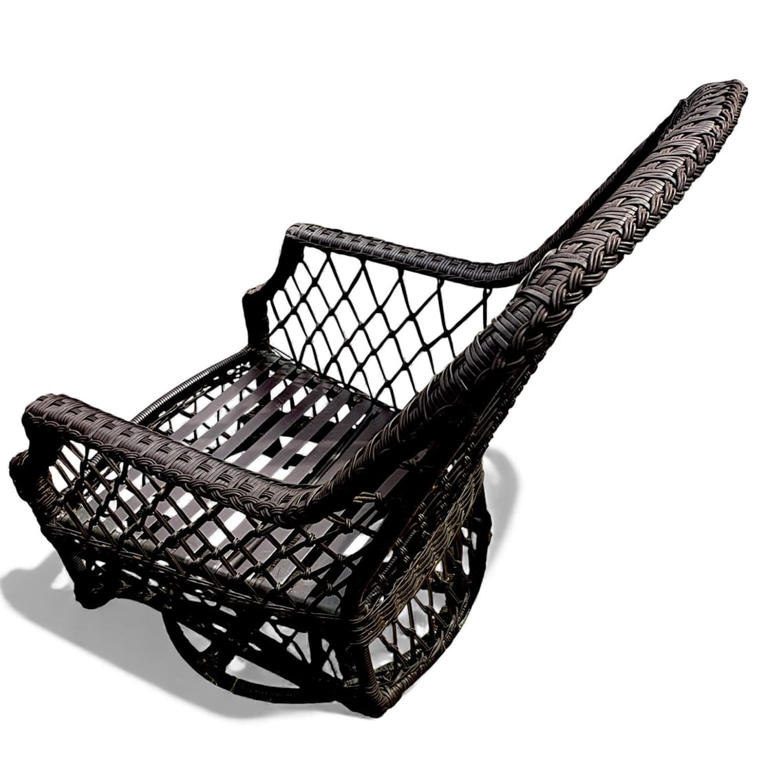 2005 Lane Weathermaster Swivel Glider High Back All-Weather Wicker Lounge Chair - 4
