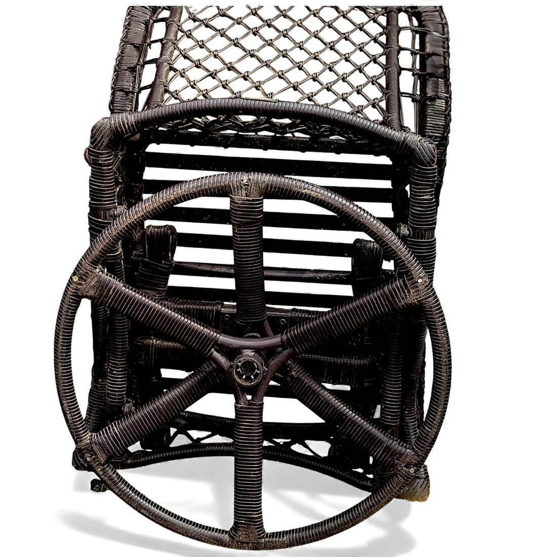 2005 Lane Weathermaster Swivel Glider High Back All-Weather Wicker Lounge Chair - 5