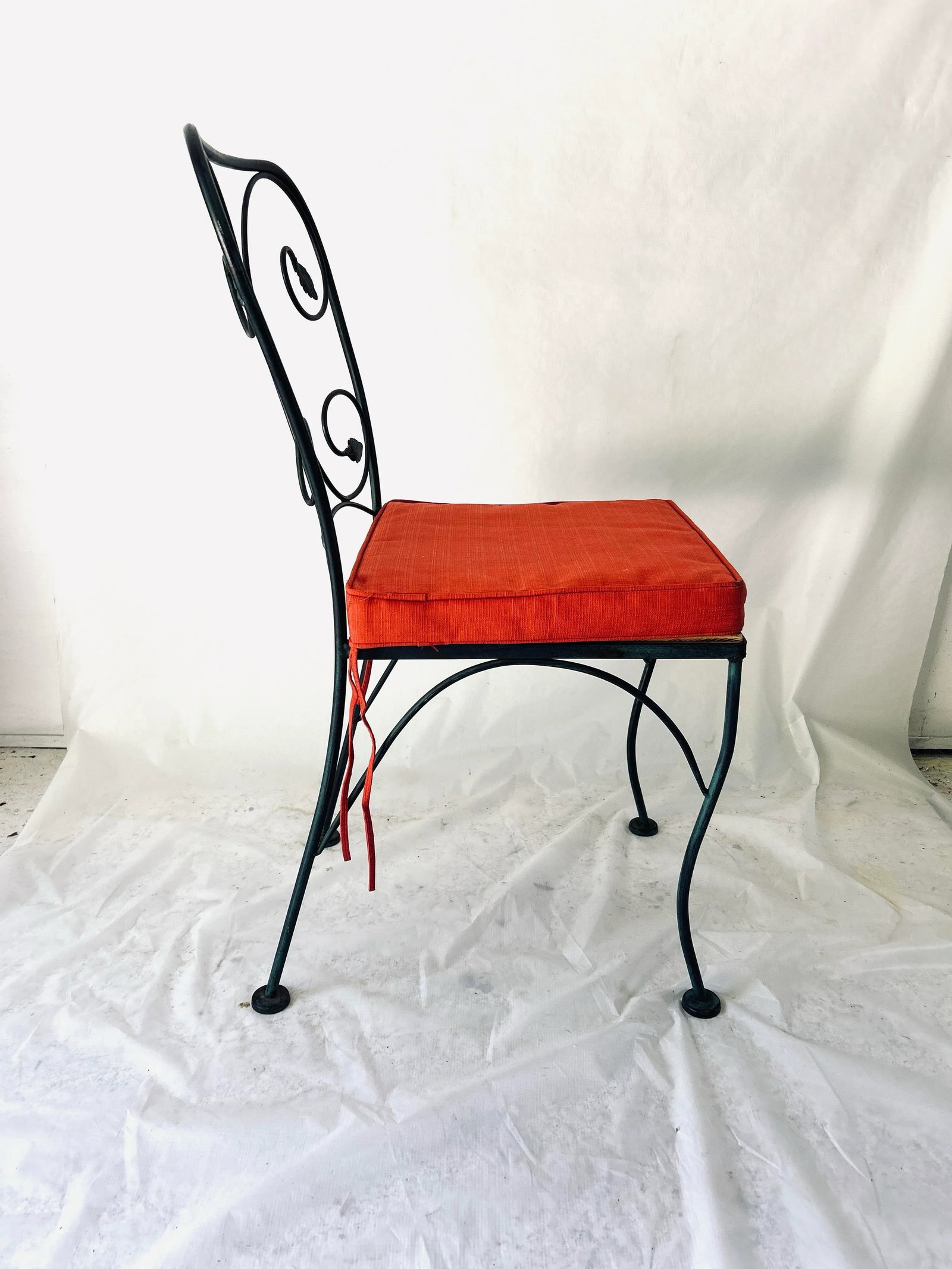 Vintage Wrought Iron Outdoor Chairs - Set of 4 - 2