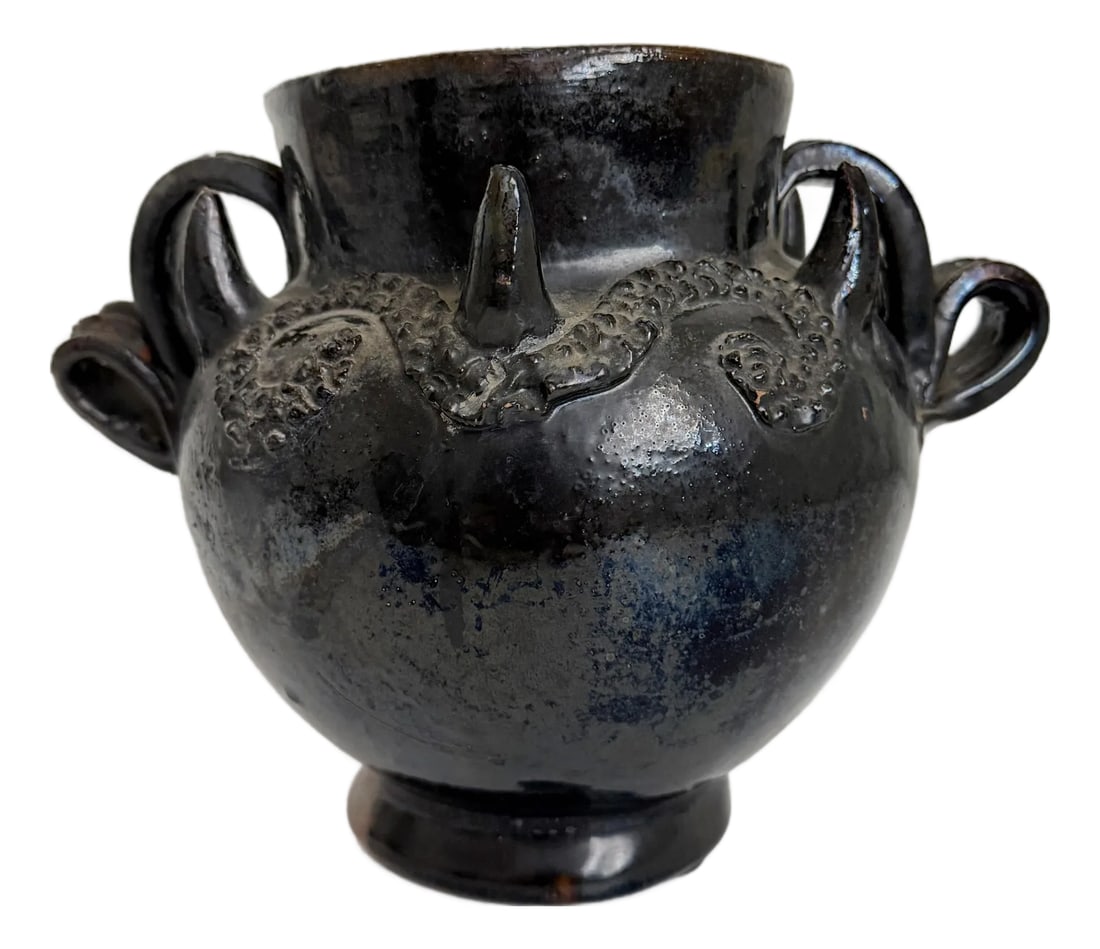 Antique Mexican Spanish Colonial Clay Pot, Early 20th Century (1 of 12)