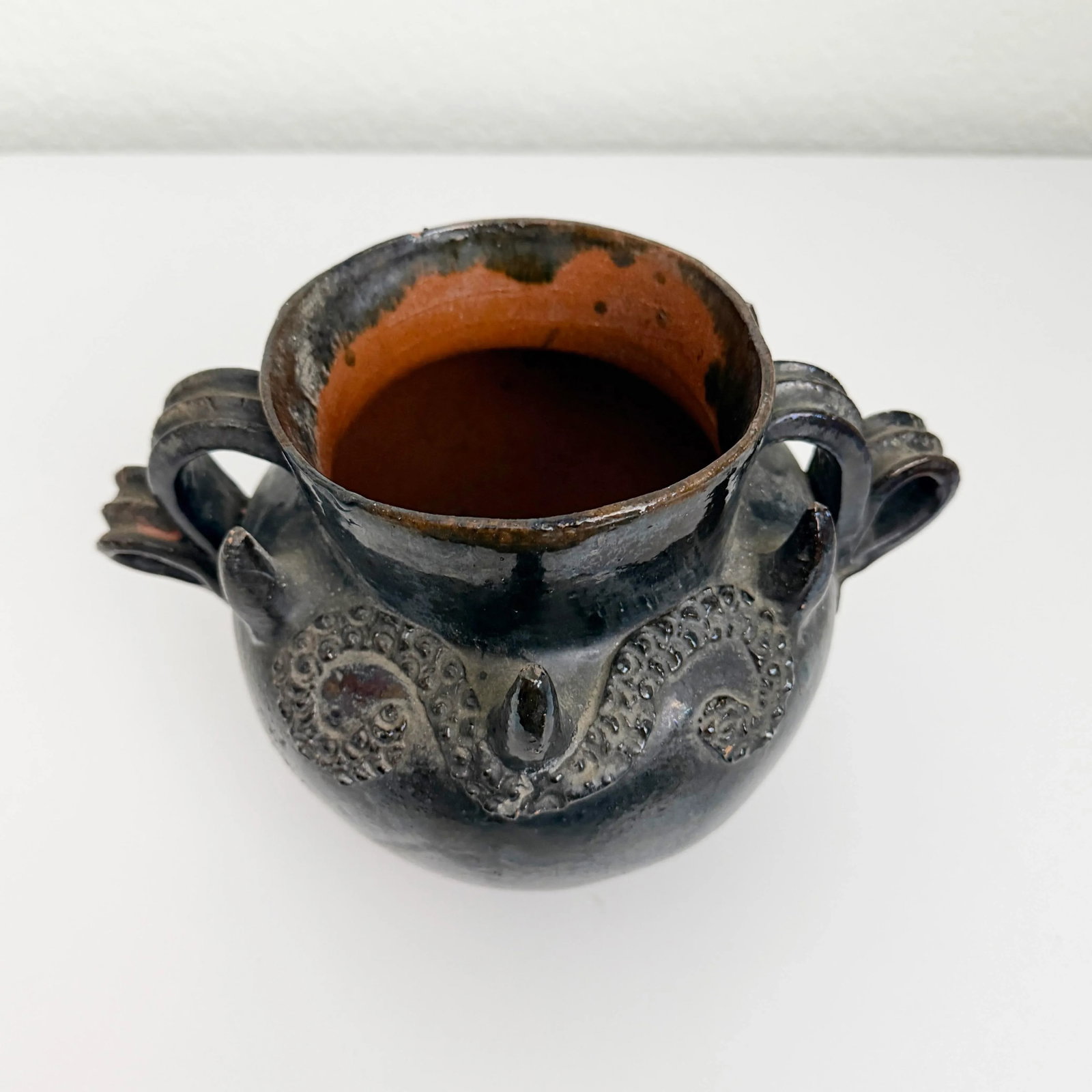Antique Mexican Spanish Colonial Clay Pot, Early 20th Century - 2