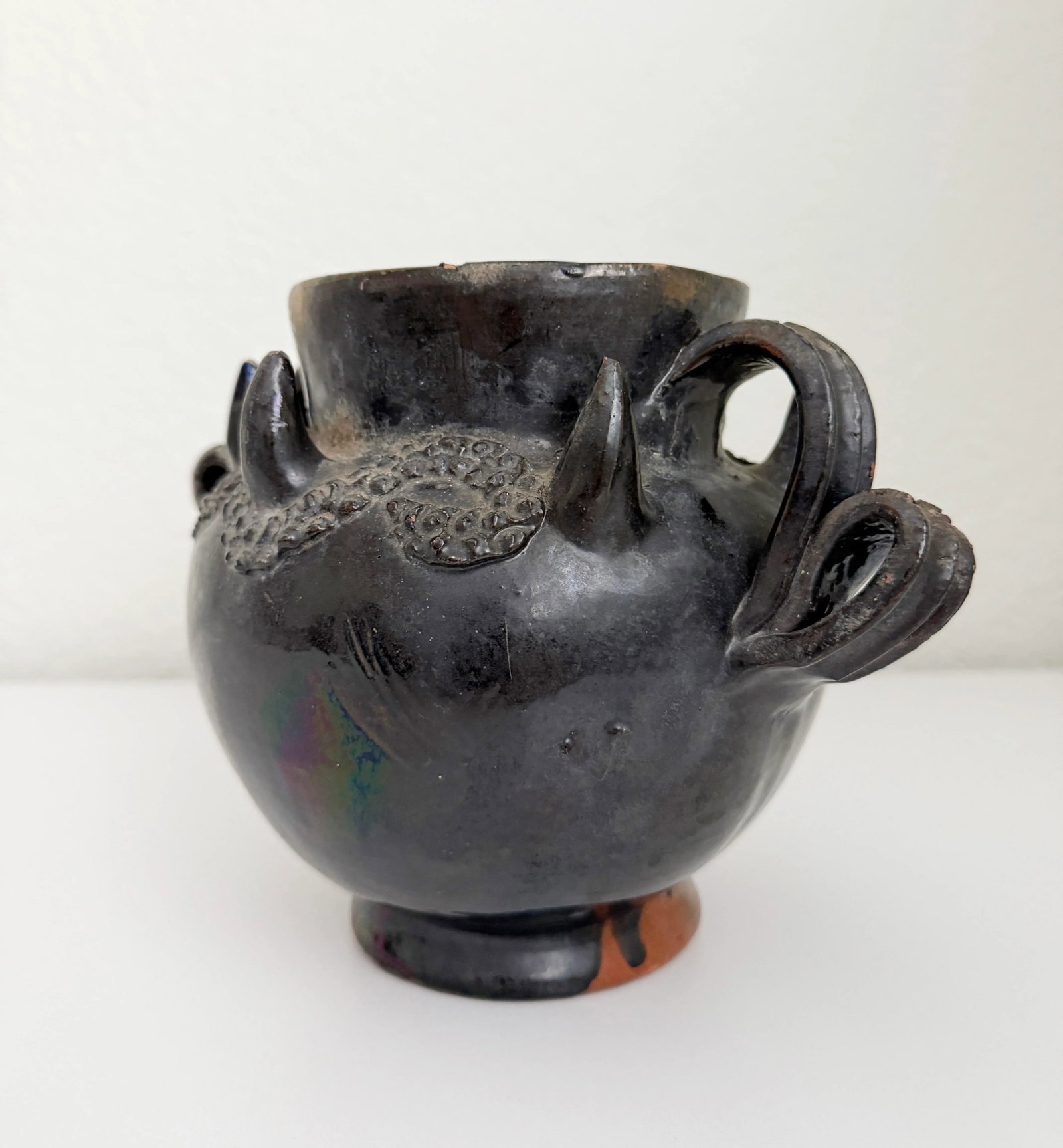 Antique Mexican Spanish Colonial Clay Pot, Early 20th Century - 3