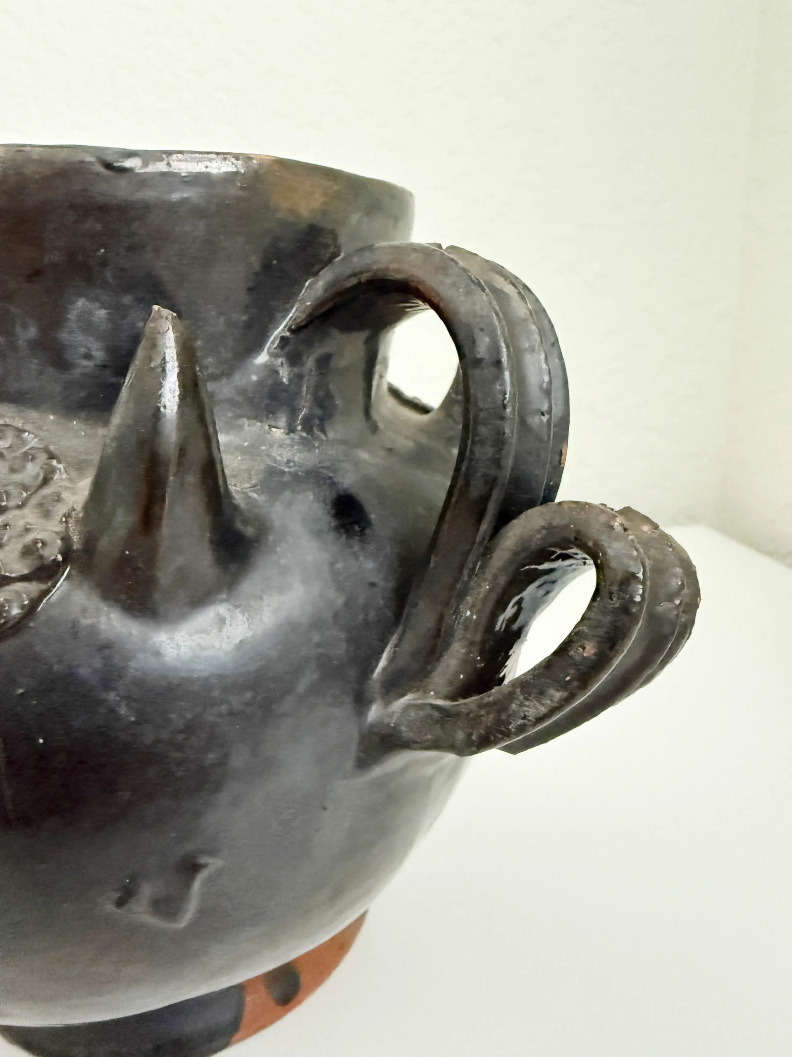 Antique Mexican Spanish Colonial Clay Pot, Early 20th Century - 7