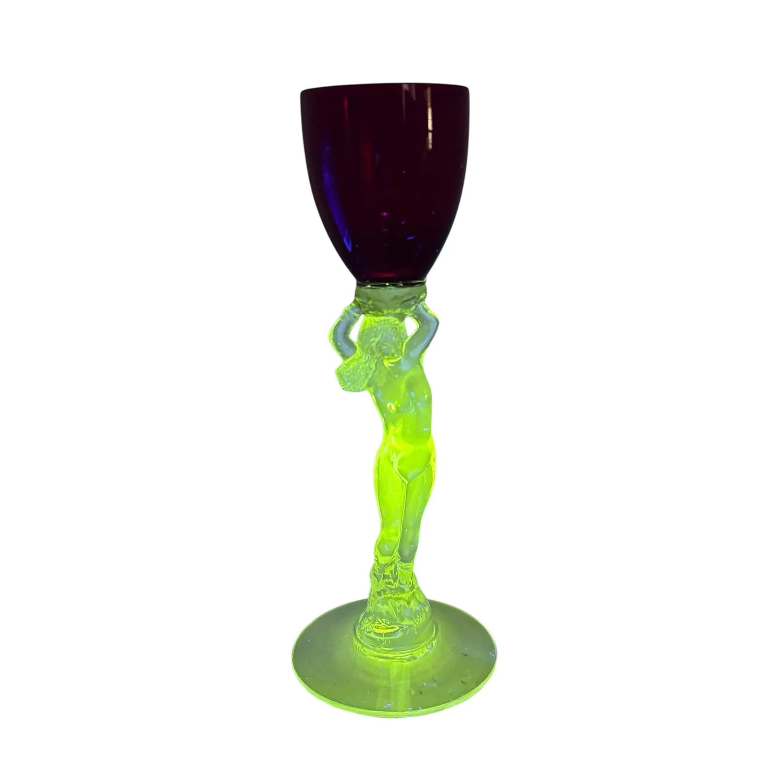Cambridge Statuesque Nude Stem Cordial Glasses Brandy Port Wine Ruby Red Bowl - 2