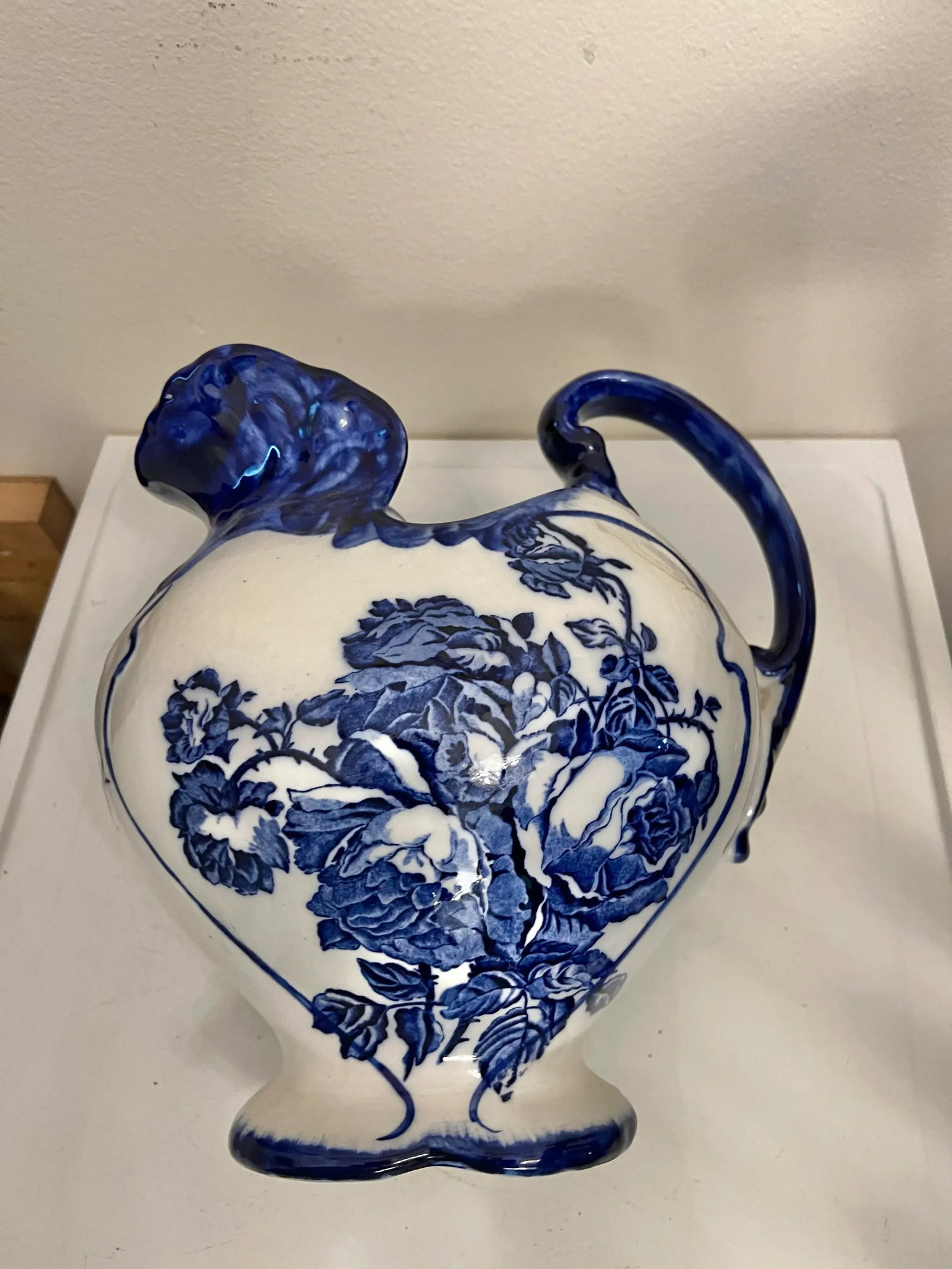Antique Pitcher & Wash Basin Bowl Ironstone Staffordshire Set of 2 - 2