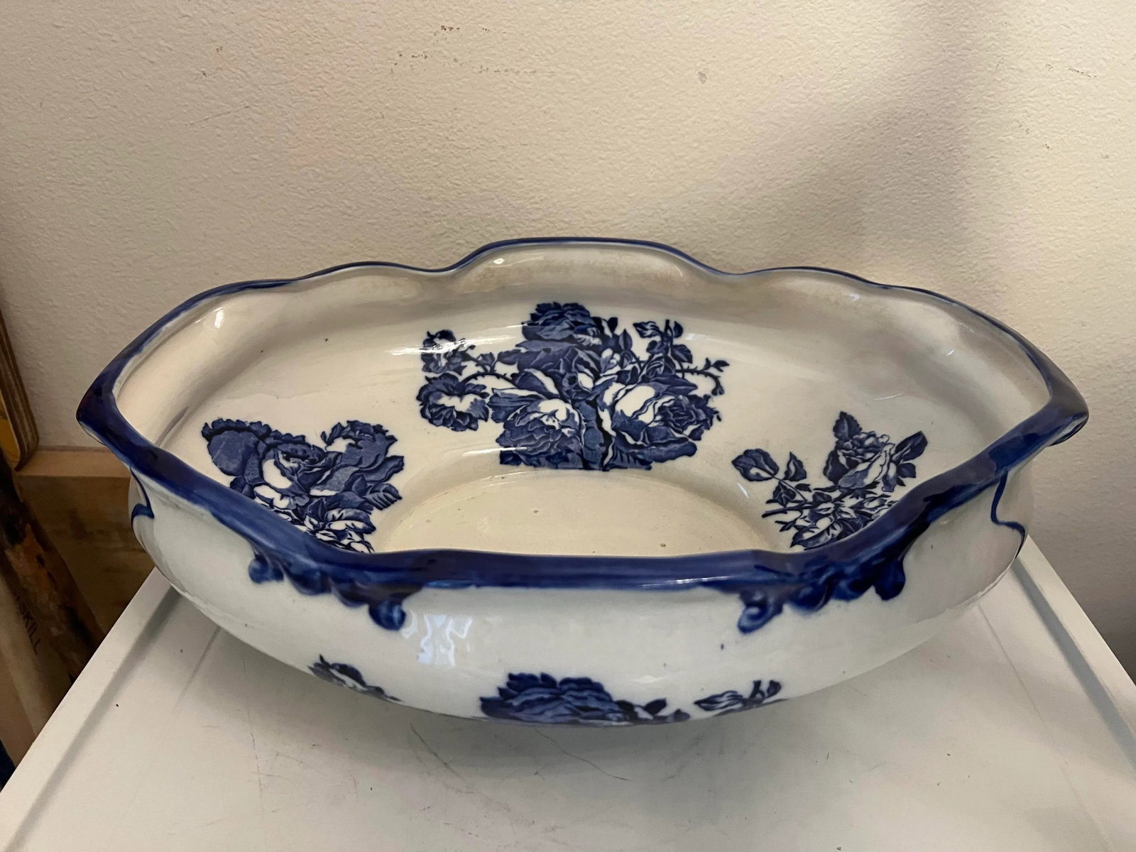 Antique Pitcher & Wash Basin Bowl Ironstone Staffordshire Set of 2 - 7