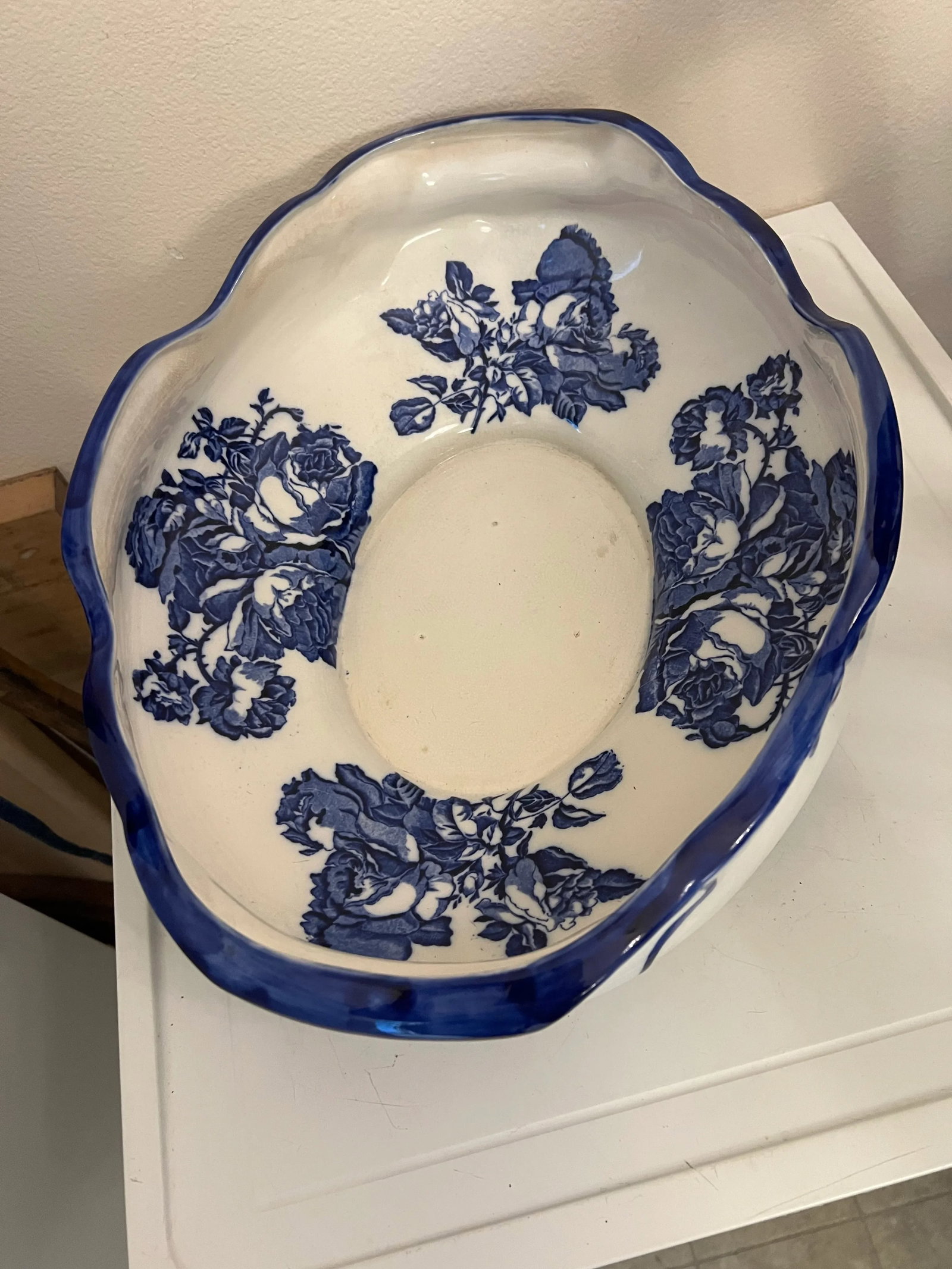 Antique Pitcher & Wash Basin Bowl Ironstone Staffordshire Set of 2 - 8
