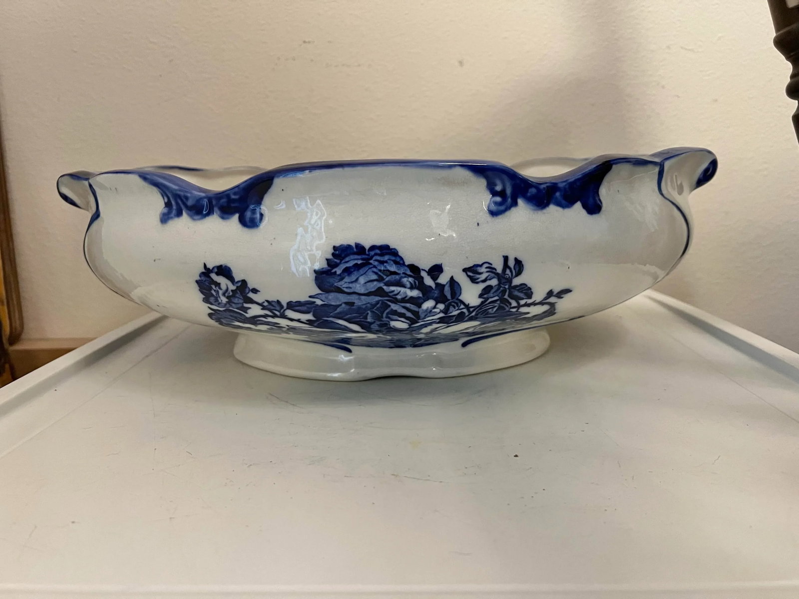 Antique Pitcher & Wash Basin Bowl Ironstone Staffordshire Set of 2 - 9