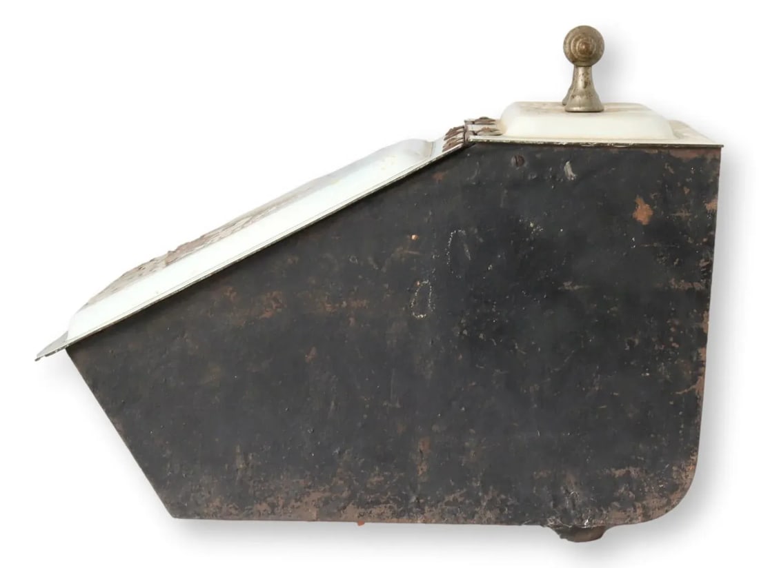 Antique Cast Iron Fireplace Box - 6