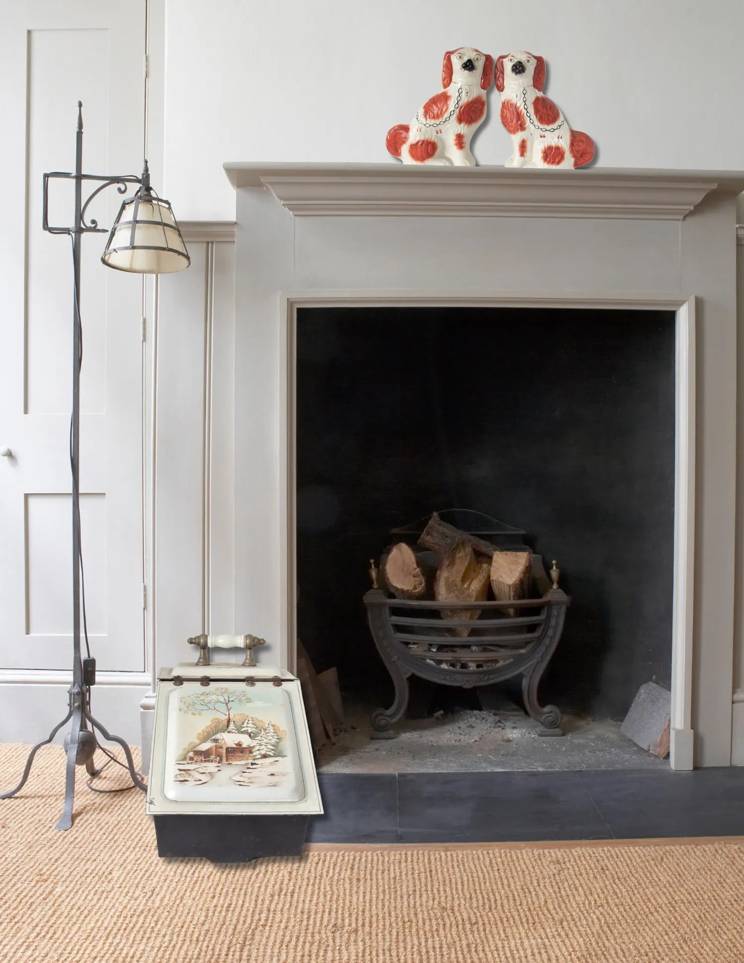 Antique Cast Iron Fireplace Box - 8