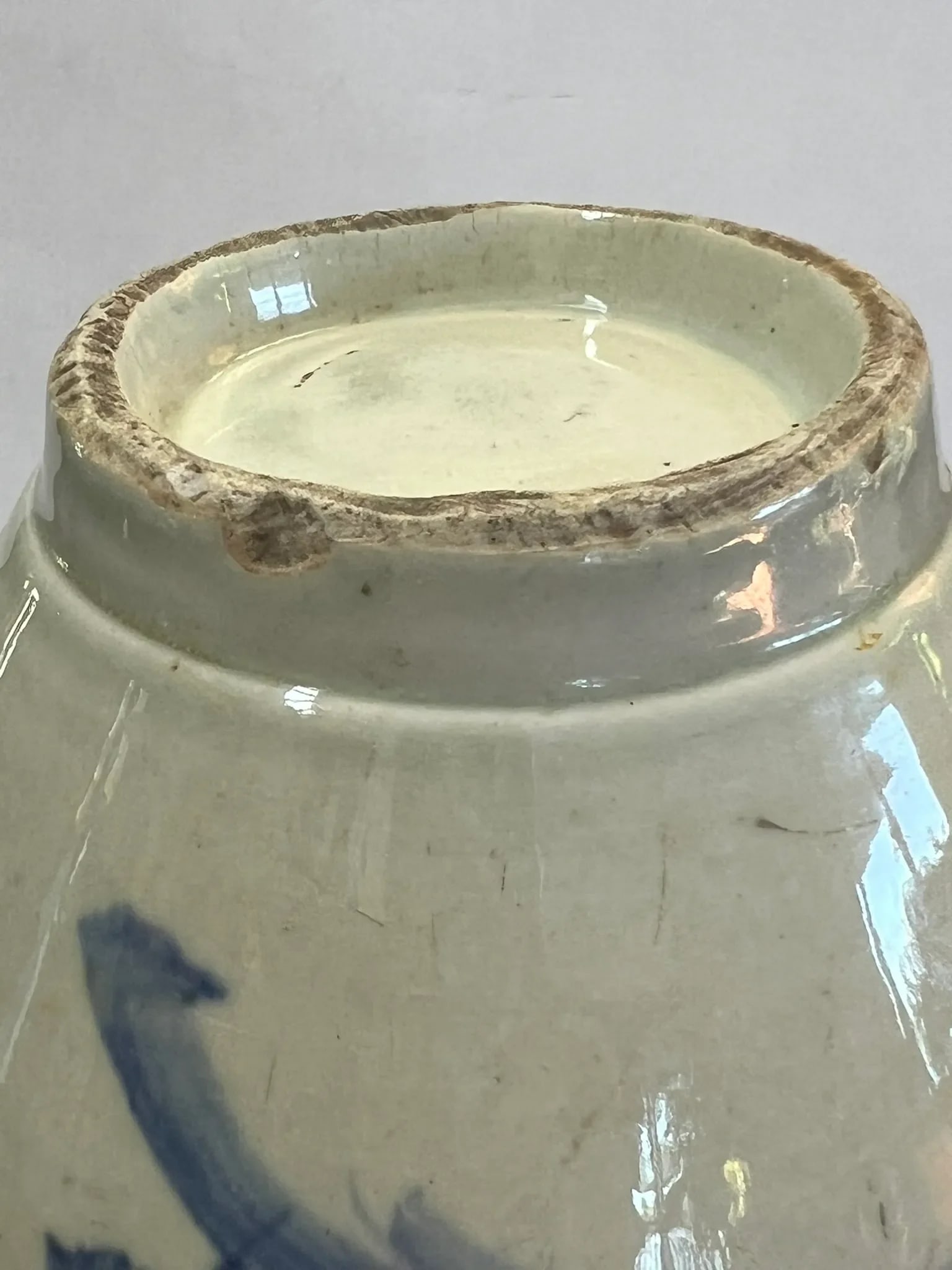 Antique Korean Sake Bottle With Underglaze Blue Flower - 8