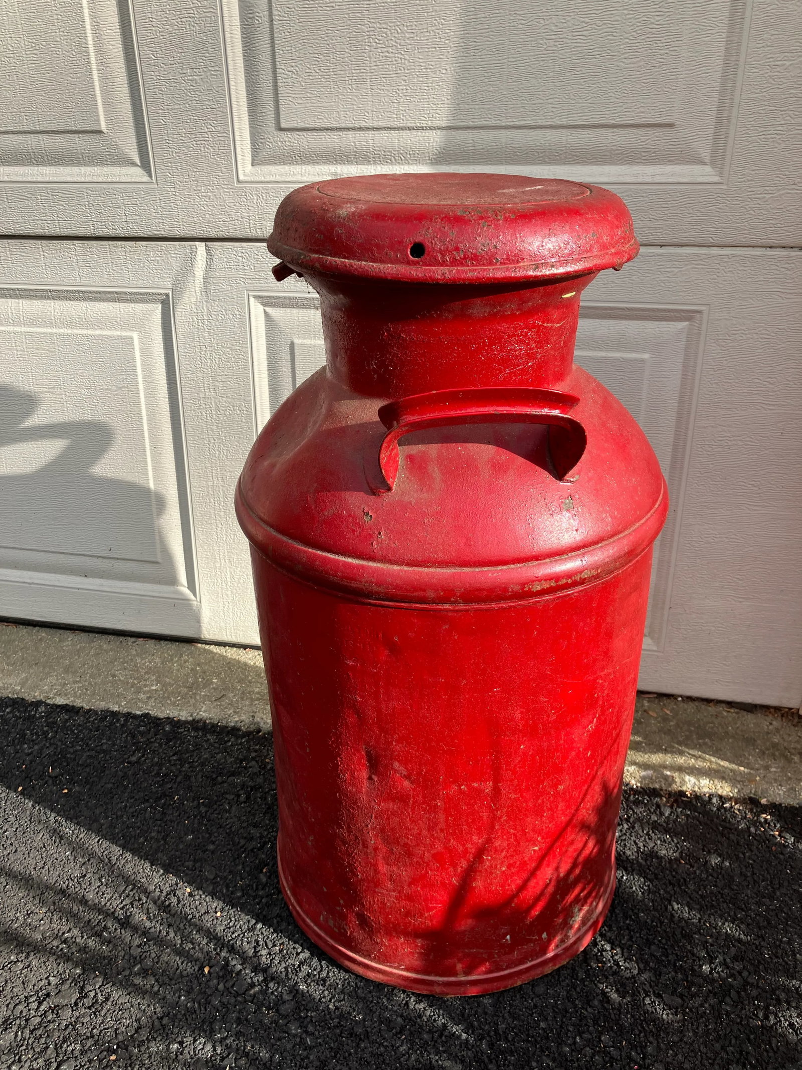 Vintage Milk Can Painted - 2
